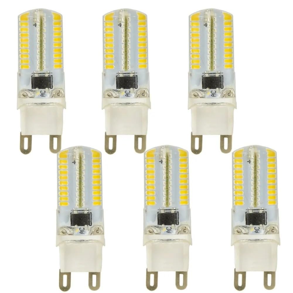 NXCVBNKZJ KJXP Lighting, Pack of 6, LED Corn Bulbs AC220V G9 4W 80xSMD3014 400LM Warm White/Cold White Spot Lights(Warm White)