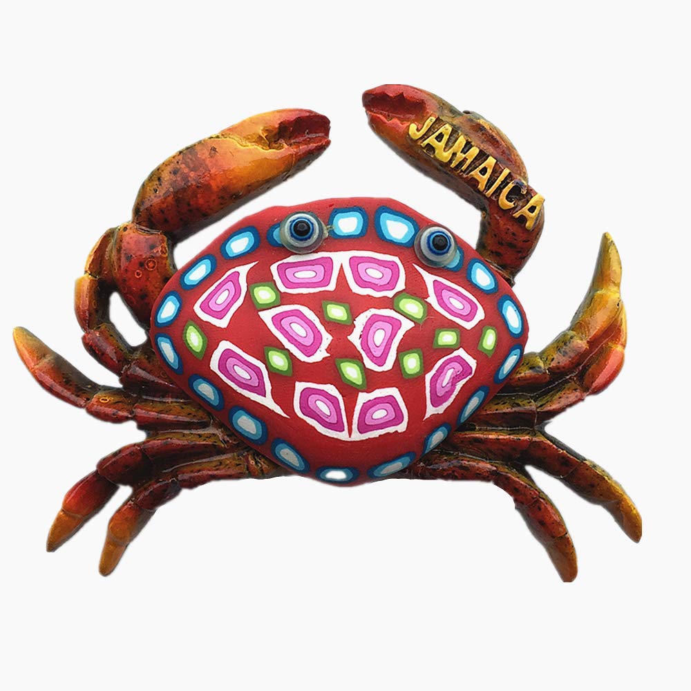 Muyu Magnet Sea Crab Of Jamaica 3D Sea Crab Jamaica Fridge Magnet Travel Souvenir Gift Home Kitchen Decoration Magnetic Sticker, Jamaica Refrigerator Magnet Collection
