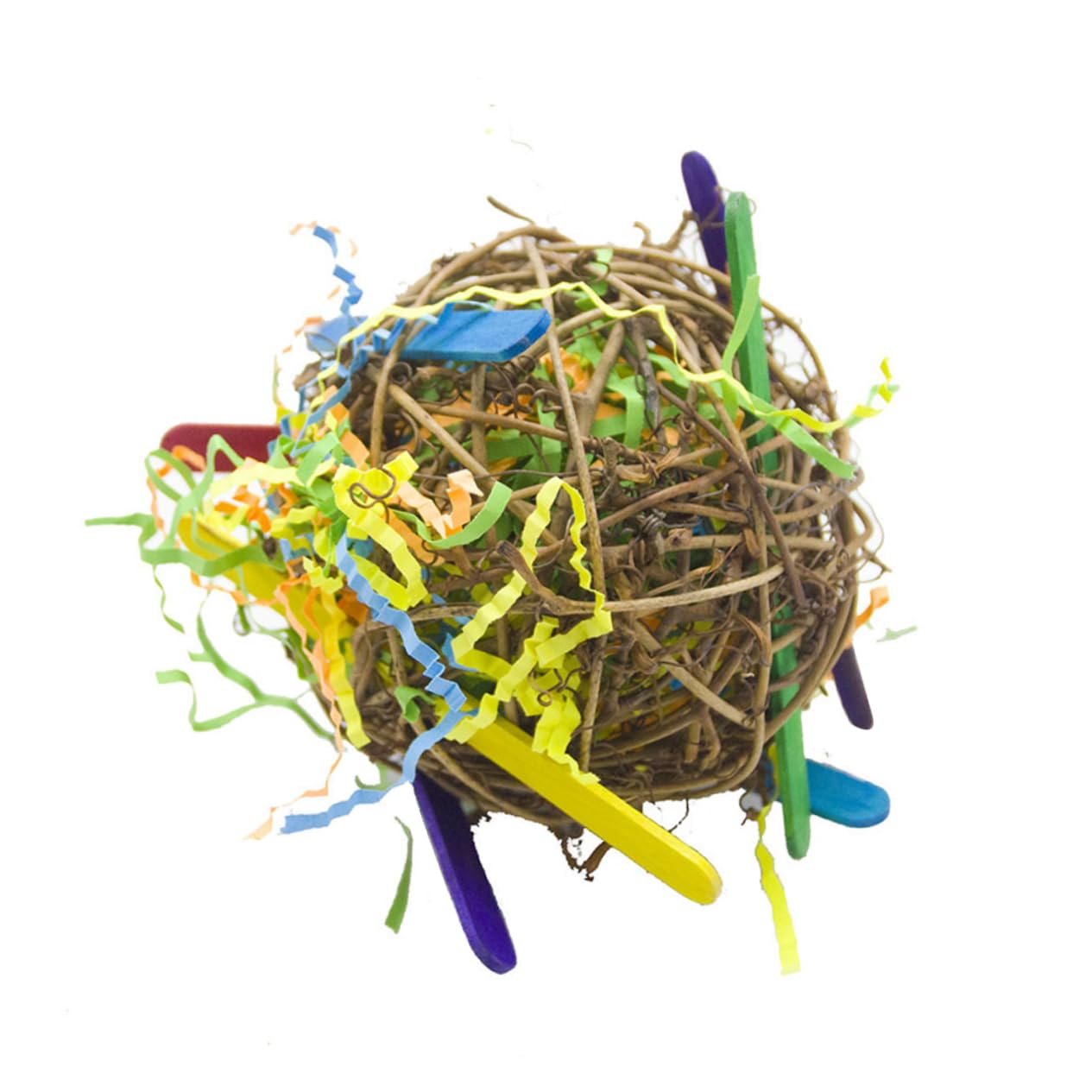 FRCOLOR Lot de 9 Jouets en Peluche pour Cages à Oiseaux, perruches, Jouets à mâcher, Jouets pour perruches, Jouets de Morsure d'oiseau, Jouets de Dentition, Bureau en Fil de Papier