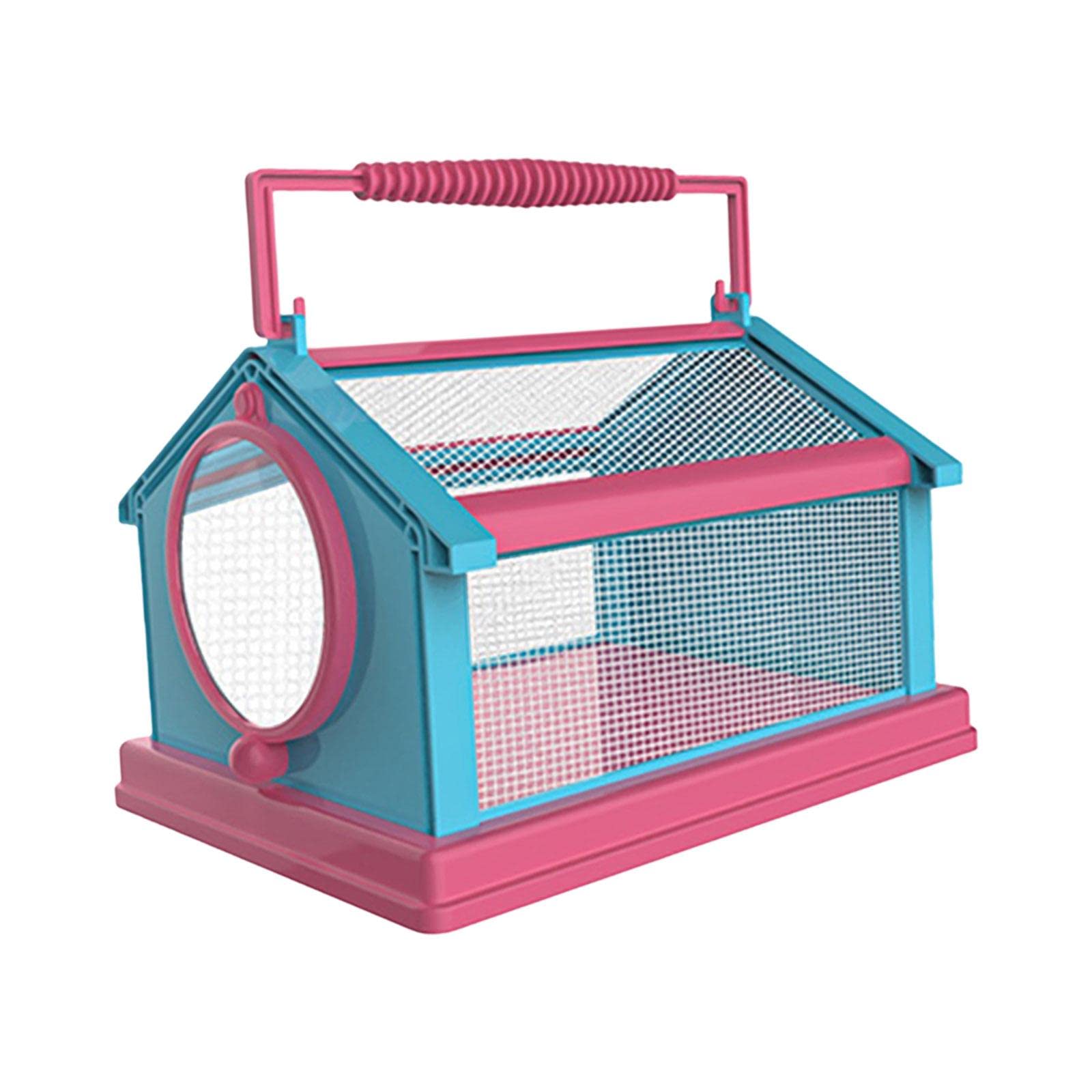 Cage pour papillons portable KESOTO bleu rose pour l'observation des insectes en extérieur