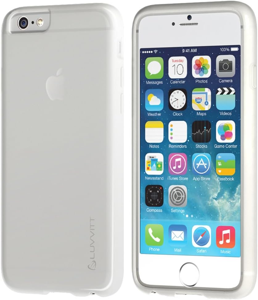 LUVVITT [Frost Soft Slim Transparent TPU Rubber Case Flexible Shock Absorbing Cover Designed for iPhone 6/6s Plus (5.5) - Frosted Clear