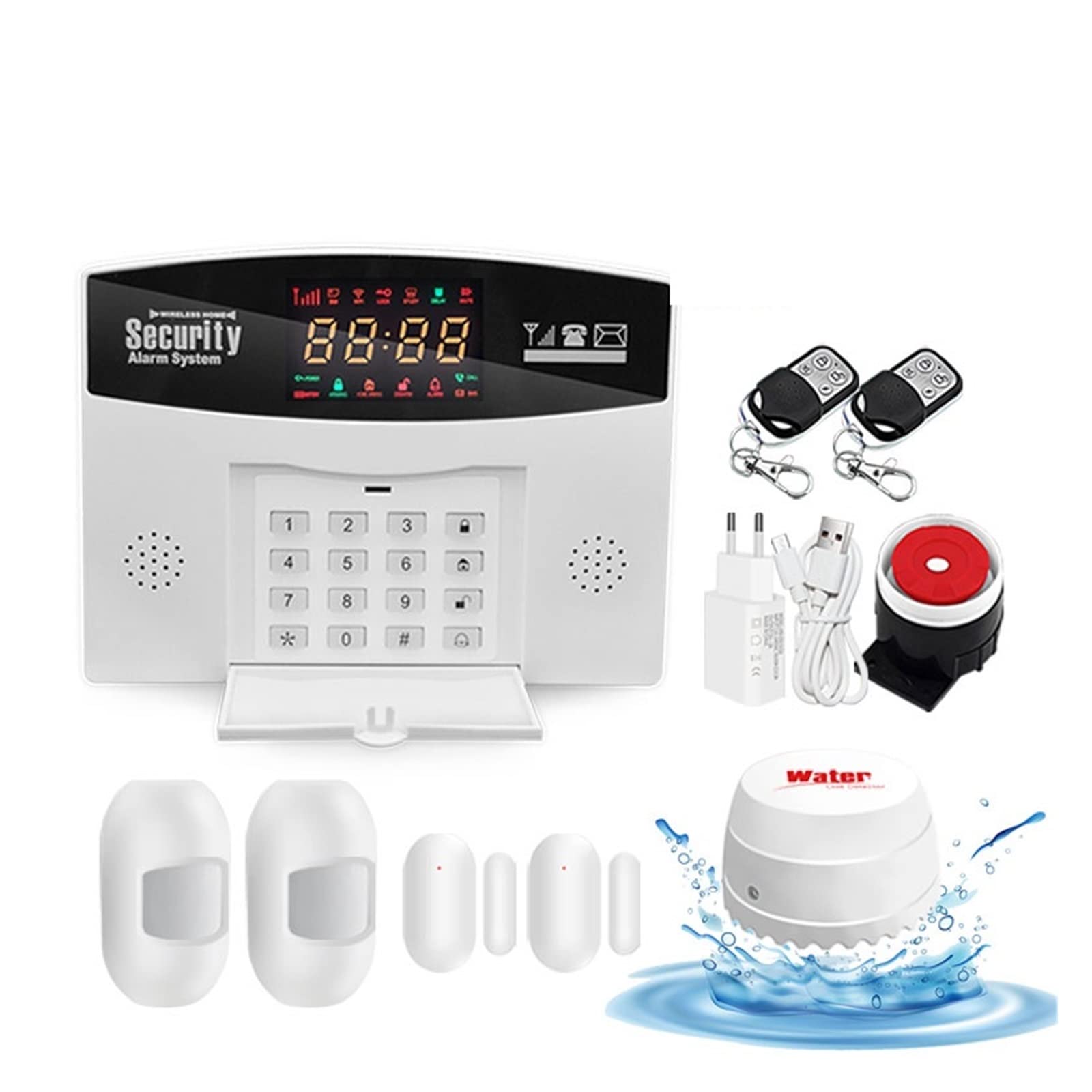 WiFi GSM Système d'alarme Tuya Smart Home Security Alarm 4 Wireless Host App Control(E)