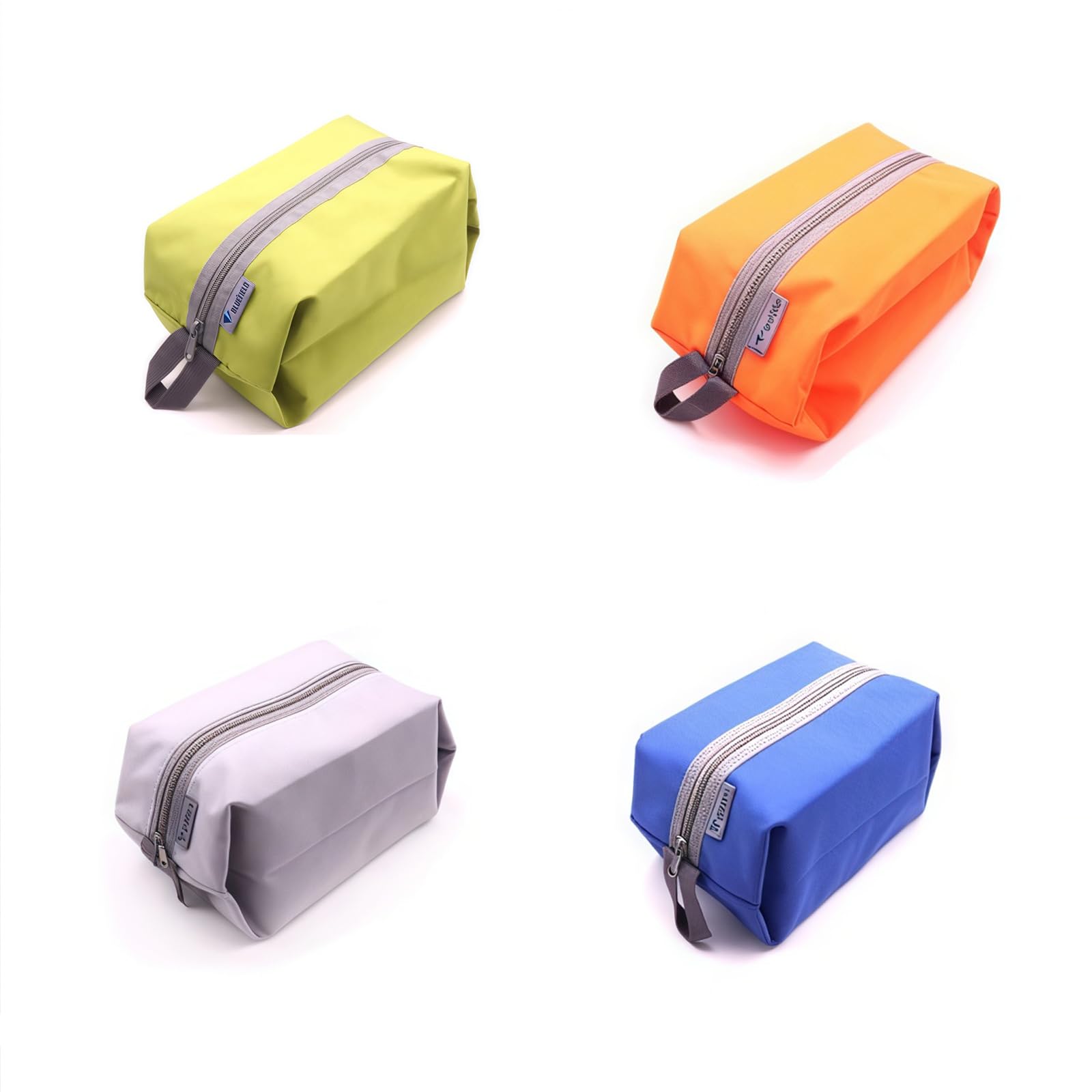 Tumecos 4 Pack Large Waterproof Portable Travel Organizer Toiletry Dopp Kit, Space Saving Shoe Bag Pouch