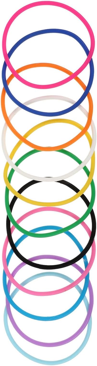 CORHAD Pack of 10 Silicone Bracelet Mix Colour Rubber Bracelet Silicone Jelly Bracelets Jelly Soft Bracelets Kid Bracelets Rubber Bracelets for Children Silica Gel Adjustable Friendship Child, 6 x 6
