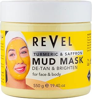 Revel Face & Body Care Turmeric & Saffron Mud Mask For Men & Women 550g