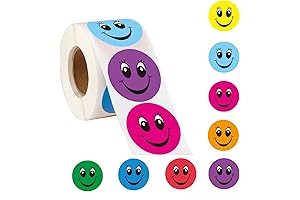 500PCS Happy Stickers | 1 Inch Happy Face Stickers for Teachers and Students