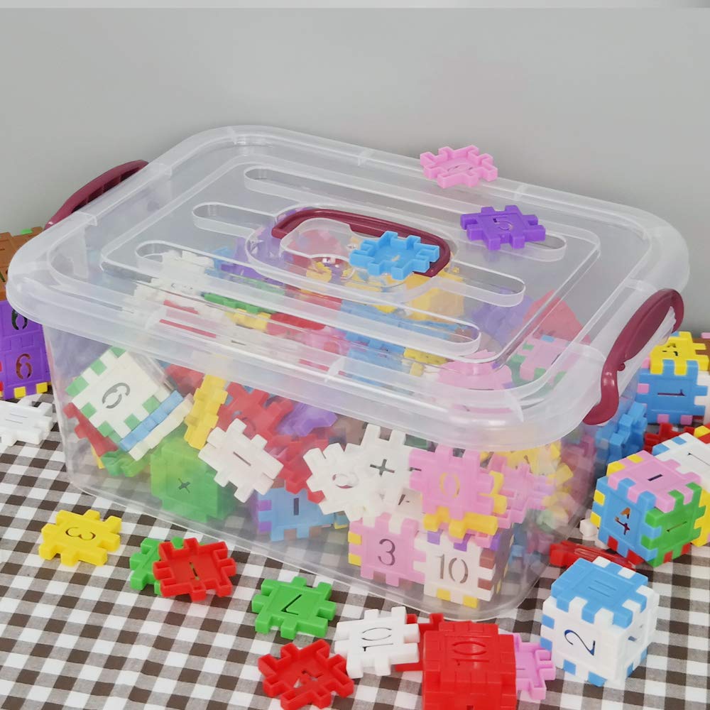 Plastikowe pojemniki do przechowywania, pudełka do przechowywania z pokrywkami, zestaw 2 szt