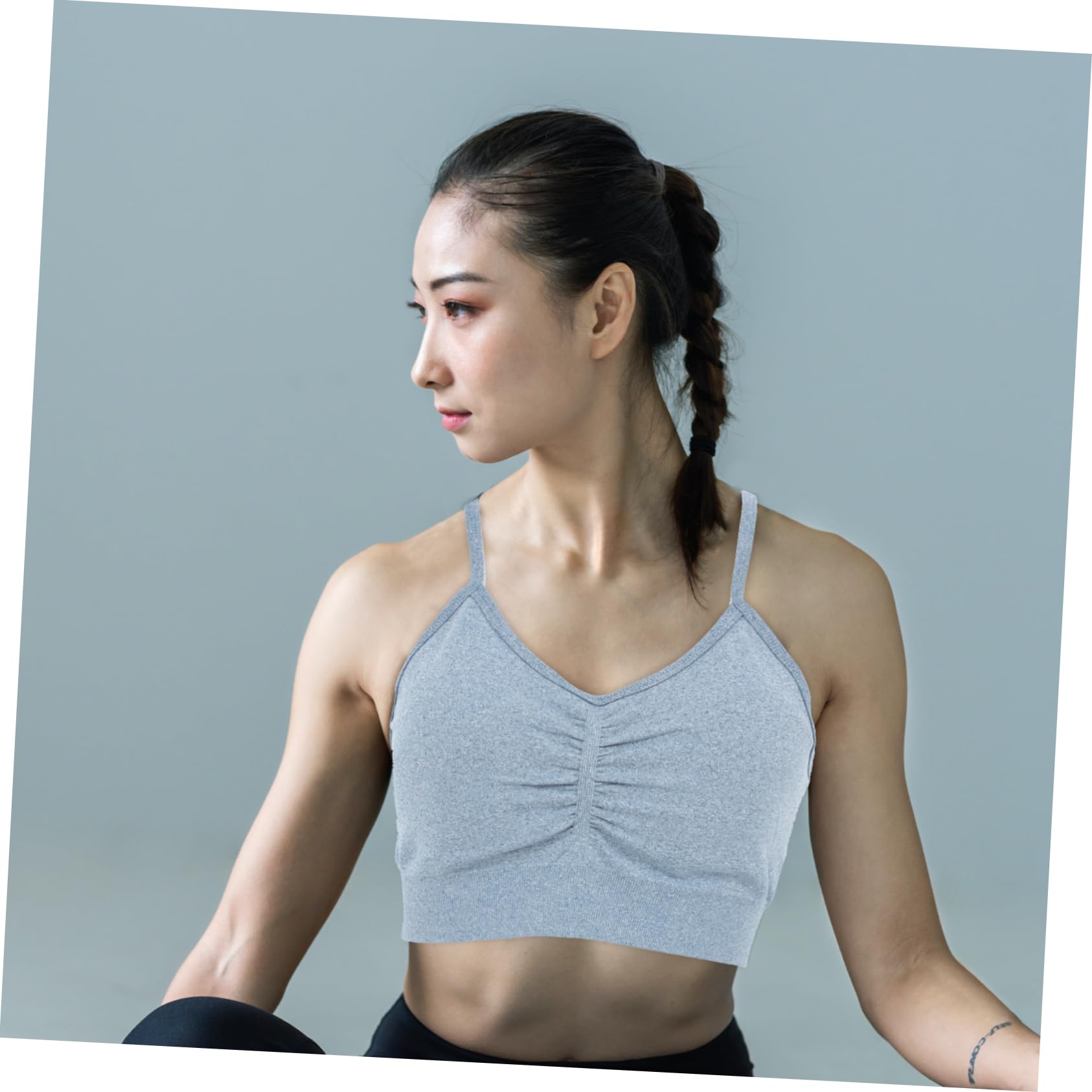 VALICLUD Conjunto de Yoga sin Costuras Azul Talla L de Chinlon