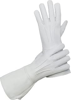 Glamtron Medieval Renaissance Gloves Pure Lambskin Leather Cosplay Gauntlet Gloves Long Arm Cuff