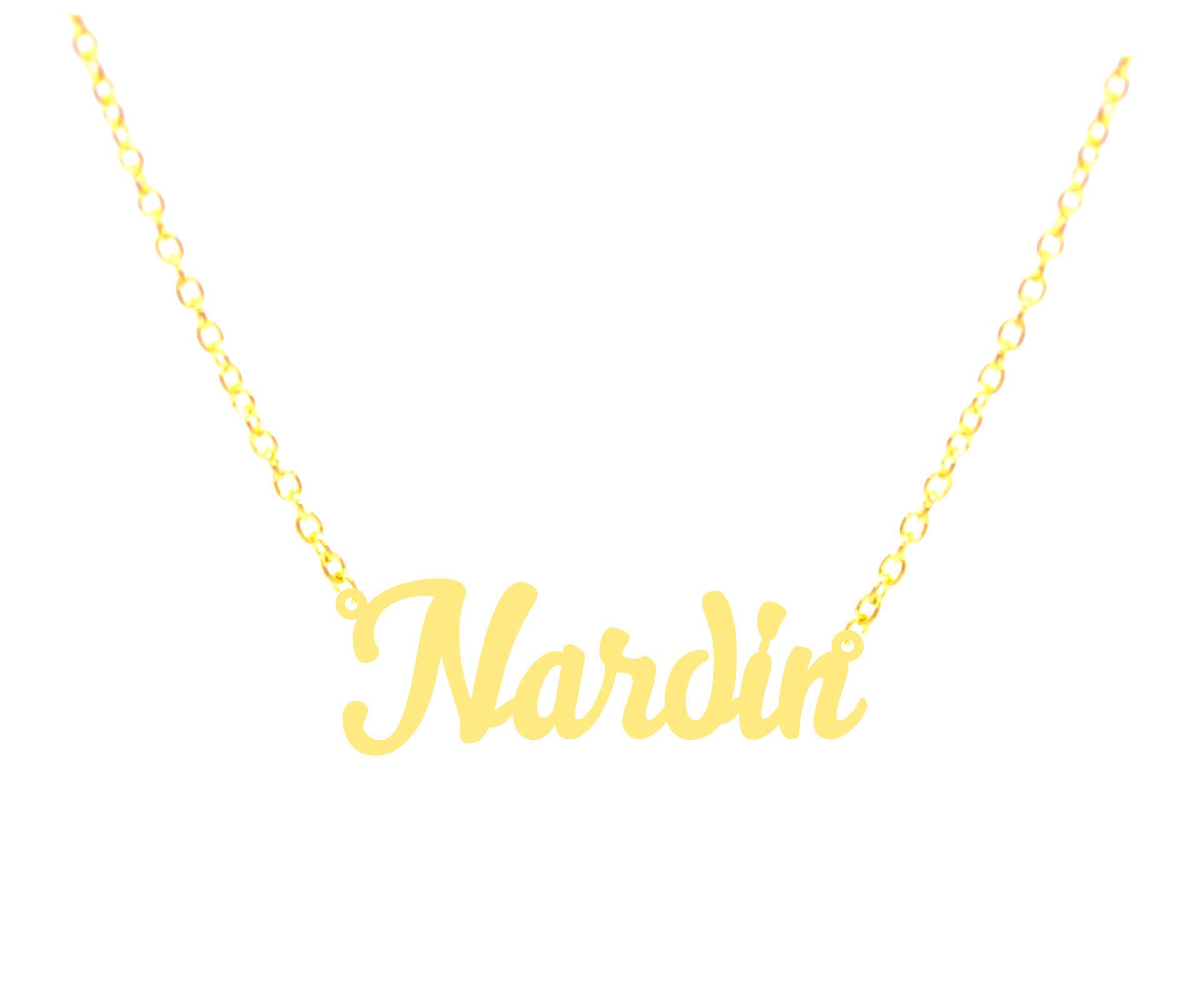 21K Gold Plated Necklace With Name Nardin