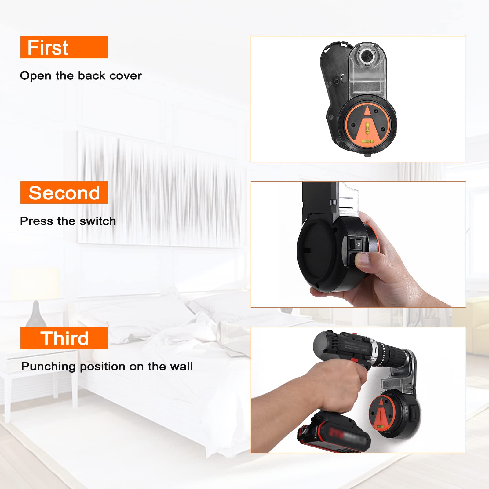 Raccogli Polvere Trapano Weytoll Copertura Antipolvere Trapano Elettrico con livello laser per Trapano a Mano, Trapano a Percussione, Trapano al Litio