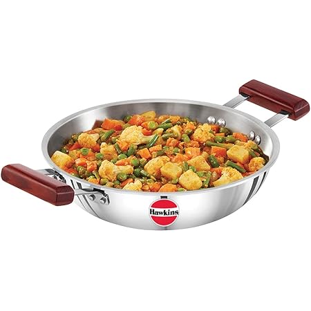 Hawkins Futura 24 cm Gietijzeren Tava, Gietijzeren Tawa voor Roti, Gietijzeren Kookgerei voor Keuken, Zwart (CIT24