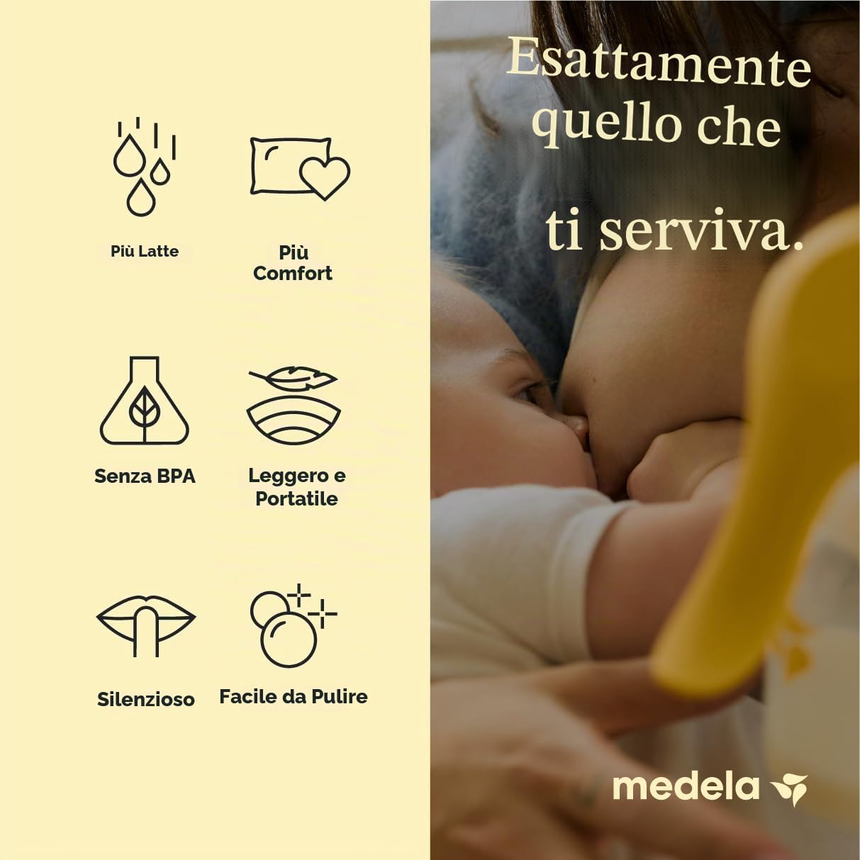 Tiralatte manuale Medela Harmony, tiralatte a mano singola con scudi flessibili per un maggiore comfort ed esprimere più latte