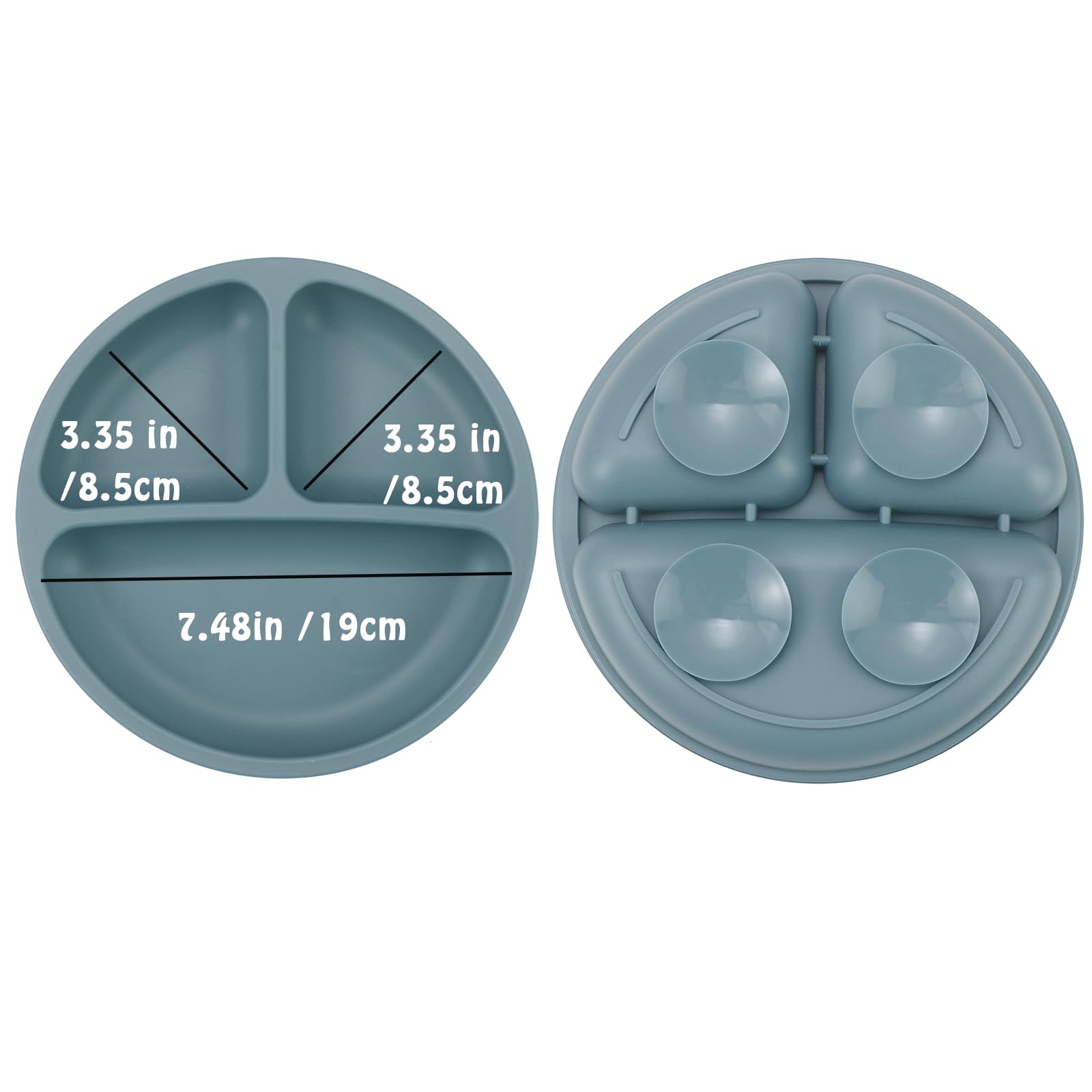 PandaEar 3 Pack Baby Plates with Suction for Weaning with 3 Spoons - Image 4