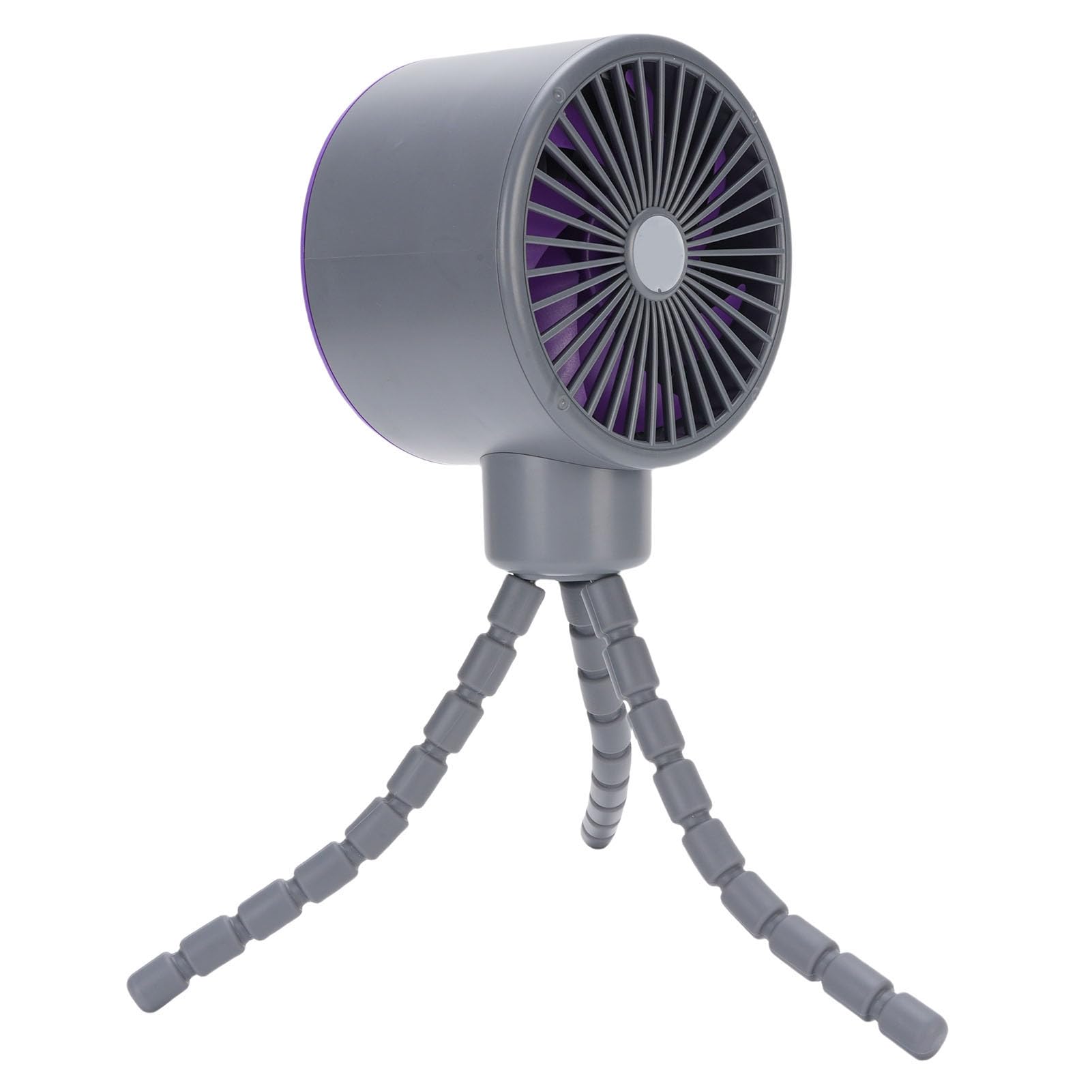 EMUKOEP Ventilador para Cochecito de bebé, Oscilación de 360 ​​grados, Ventilador con Clip para Trípode con Control de Velocidad de Pantalla Digital, Funciona con Batería de 4000mAh para (Gris)
