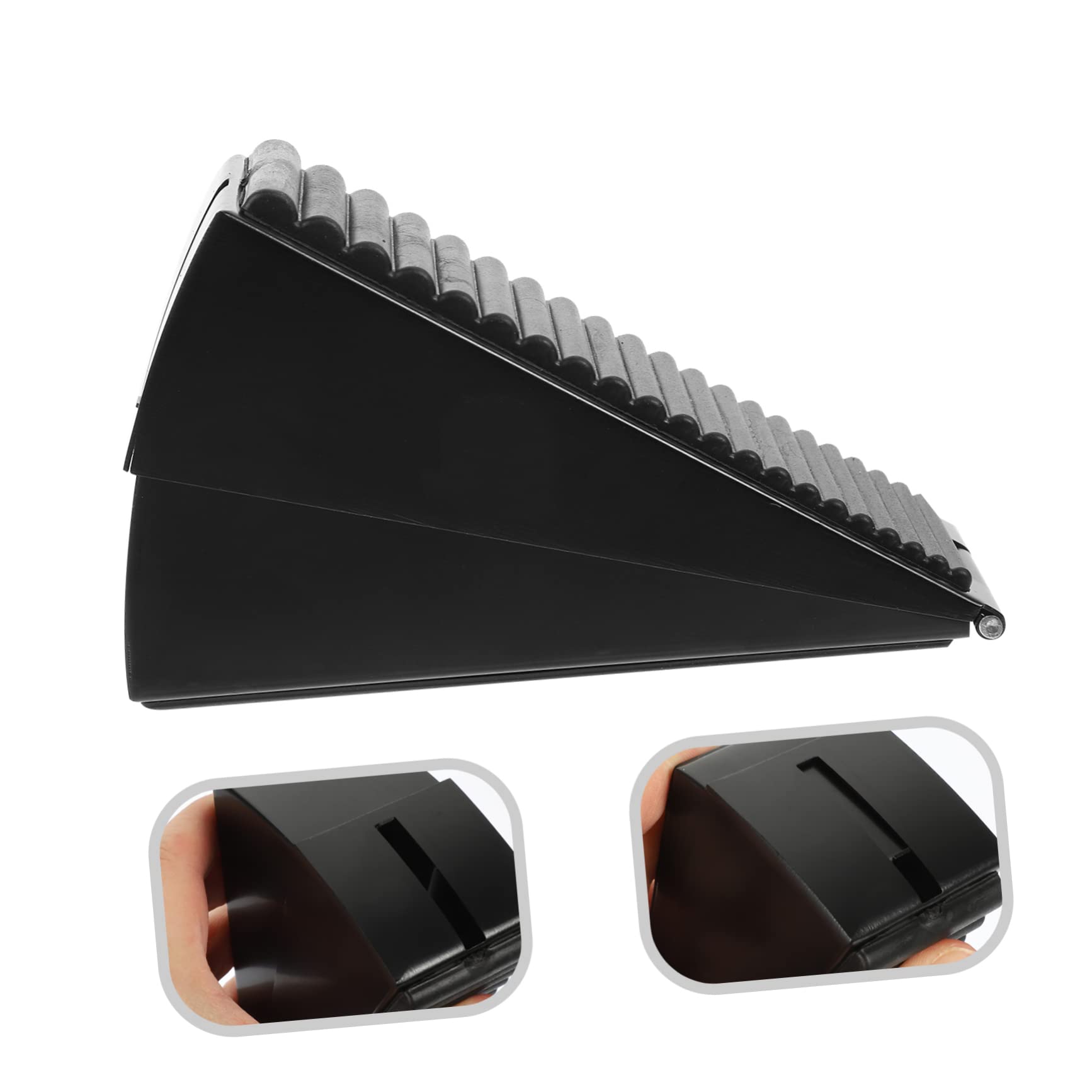 Topes de Puerta, 2 Piezas, Protector Marco, Parachoques, Pared, Tope, Alarma, Corrientes Aire, Hotel, topes sin Perforaciones, Dormitorio(Blackx5pcs,13X8.3X4.8CMx2pcs)