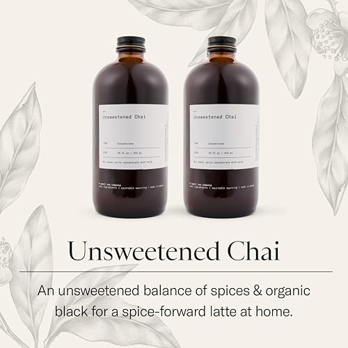 Miniatura 2 de Dona Concentrado de Chai sin azúcar (botella de 16 oz paquete de dos) concentrado de té Chai líquido