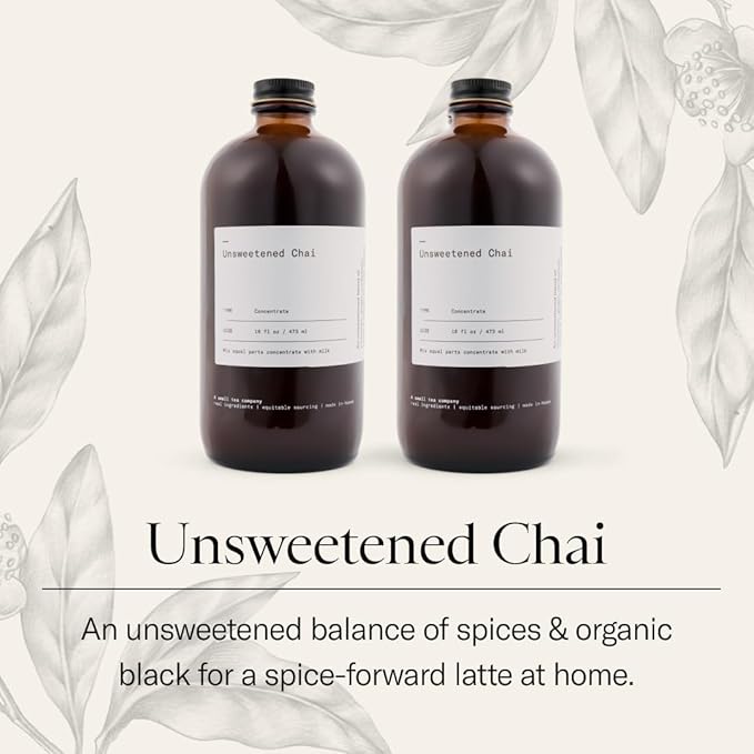 Concentrado de Té Chai sin Endulzar, 2 Botellas de 473ml miniatura 2