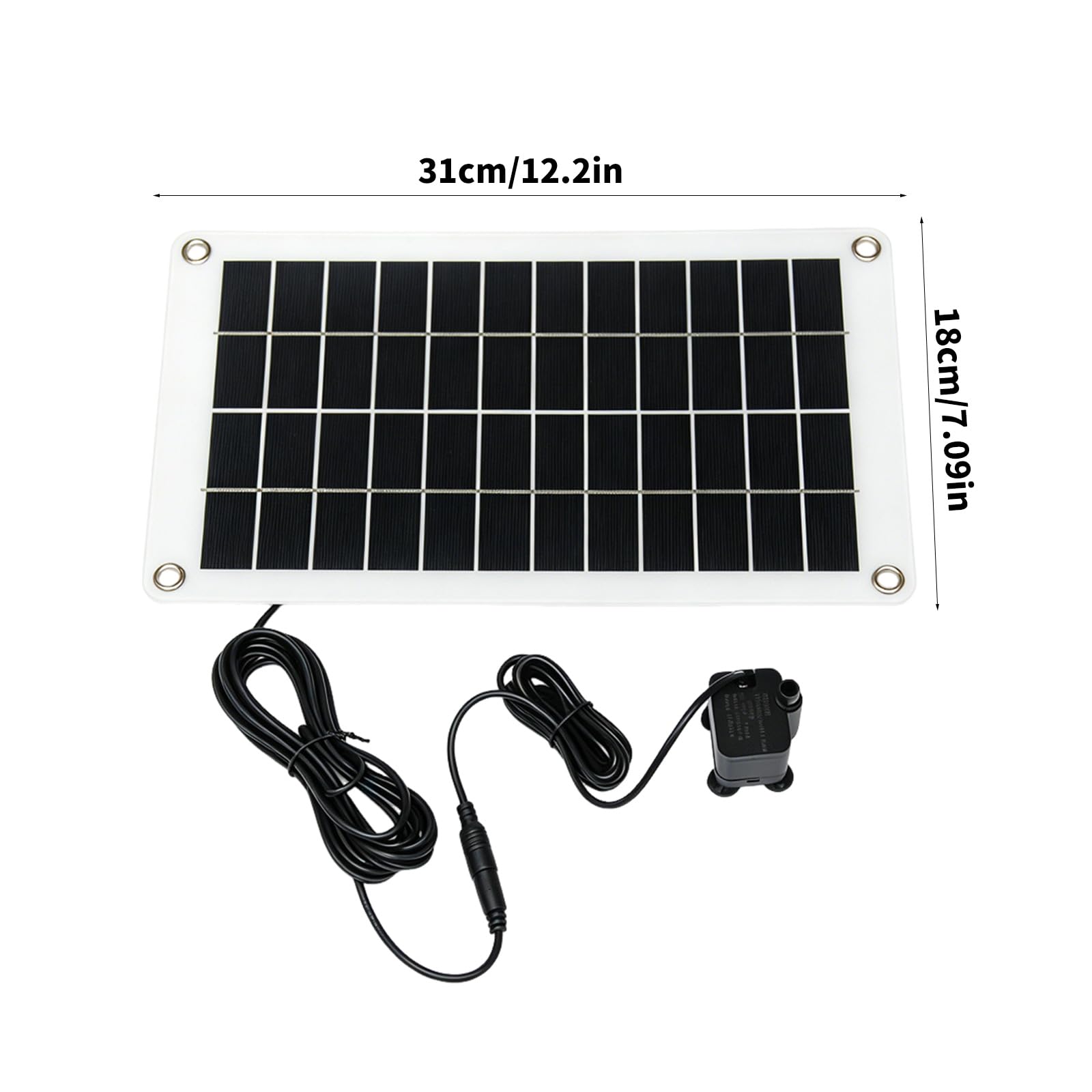 Pompa Solare per laghetto con Pannello 31 x 18 cm