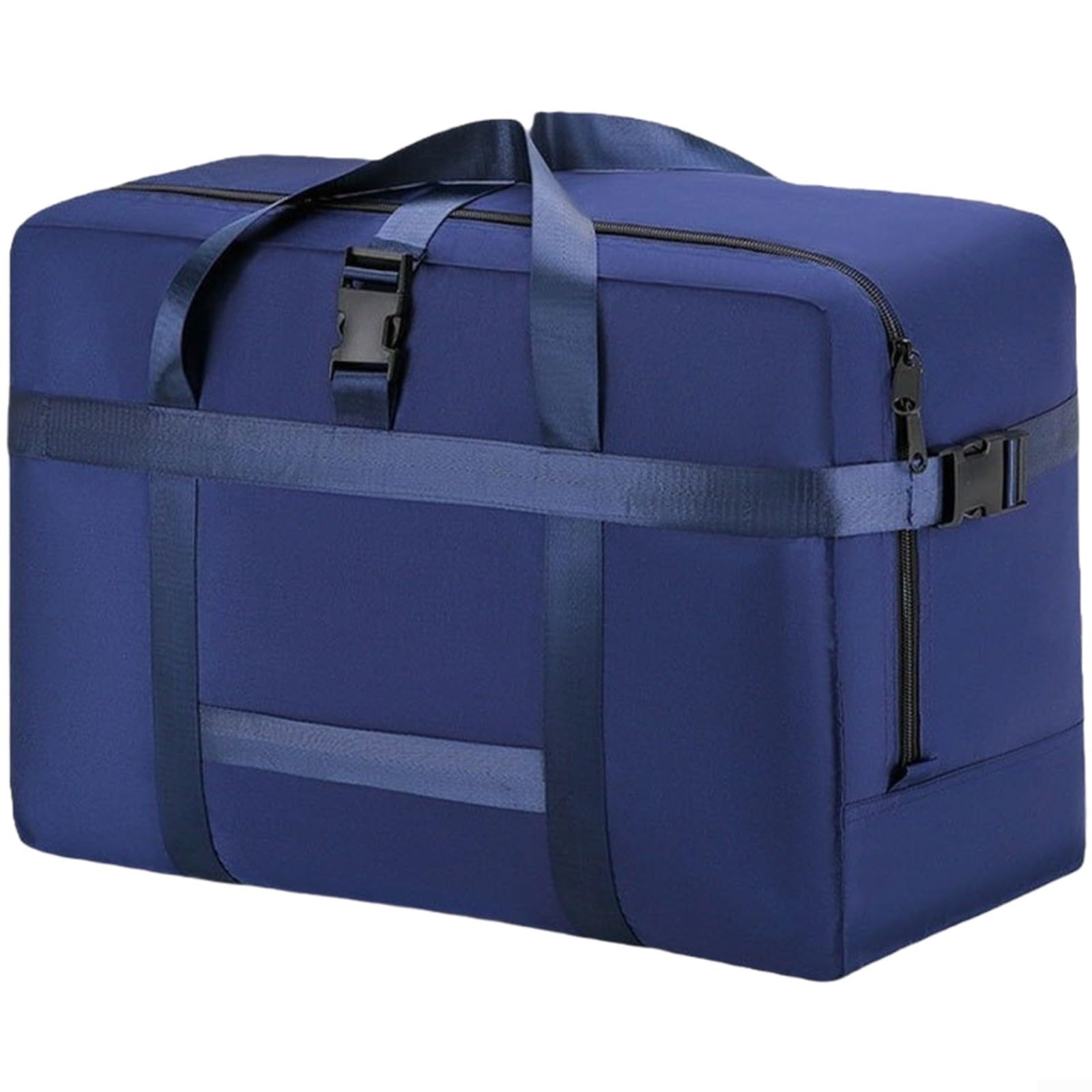 Borsa portaoggetti in tessuto Oxford di grande capacità per spostare vestiti e trapunte, organizer da viaggio con manici rinforzati e cerniere sicure, nero (A)