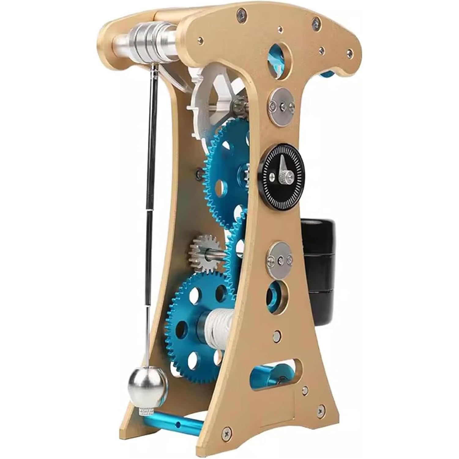 Metalowy wahadłowy zegar ścienny 3D, DIY model mechaniczny z przekładniami, puzzle fizyczne dla miłośników mechaników i nastolatków