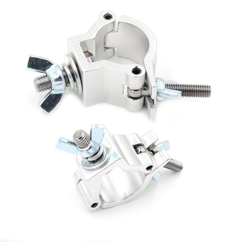 Truss Clamp, JLTPH Morsetto da palcoscenico in finitura di lega di alluminio, 32 – 35 mm, con testa girevole, confezione da 5