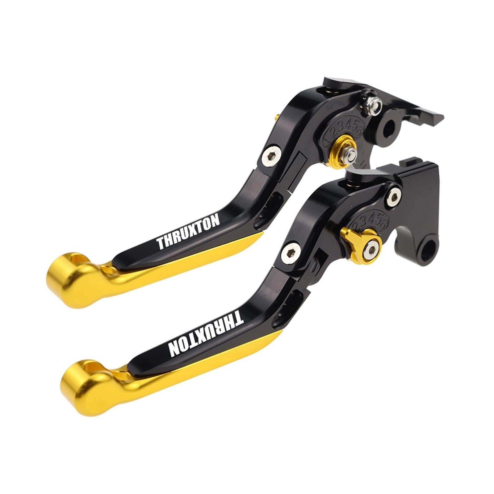 JGHFDWS Motorcycle Brake Clutch Lever Set for THRUXTON Motorcycle Folding Extendable Brake Clutch Levers