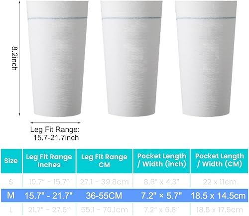 Miniatura 3 de 4 soportes para bolsas de pierna de catéter para bolsas de orina que se mantienen en su lugar para cuidadores, bolsas de drenaje urinario para
