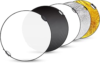 Reflector con asa para fotografía, foto iluminación de estudio e iluminación para exteriores, 5 en 1. Selens.