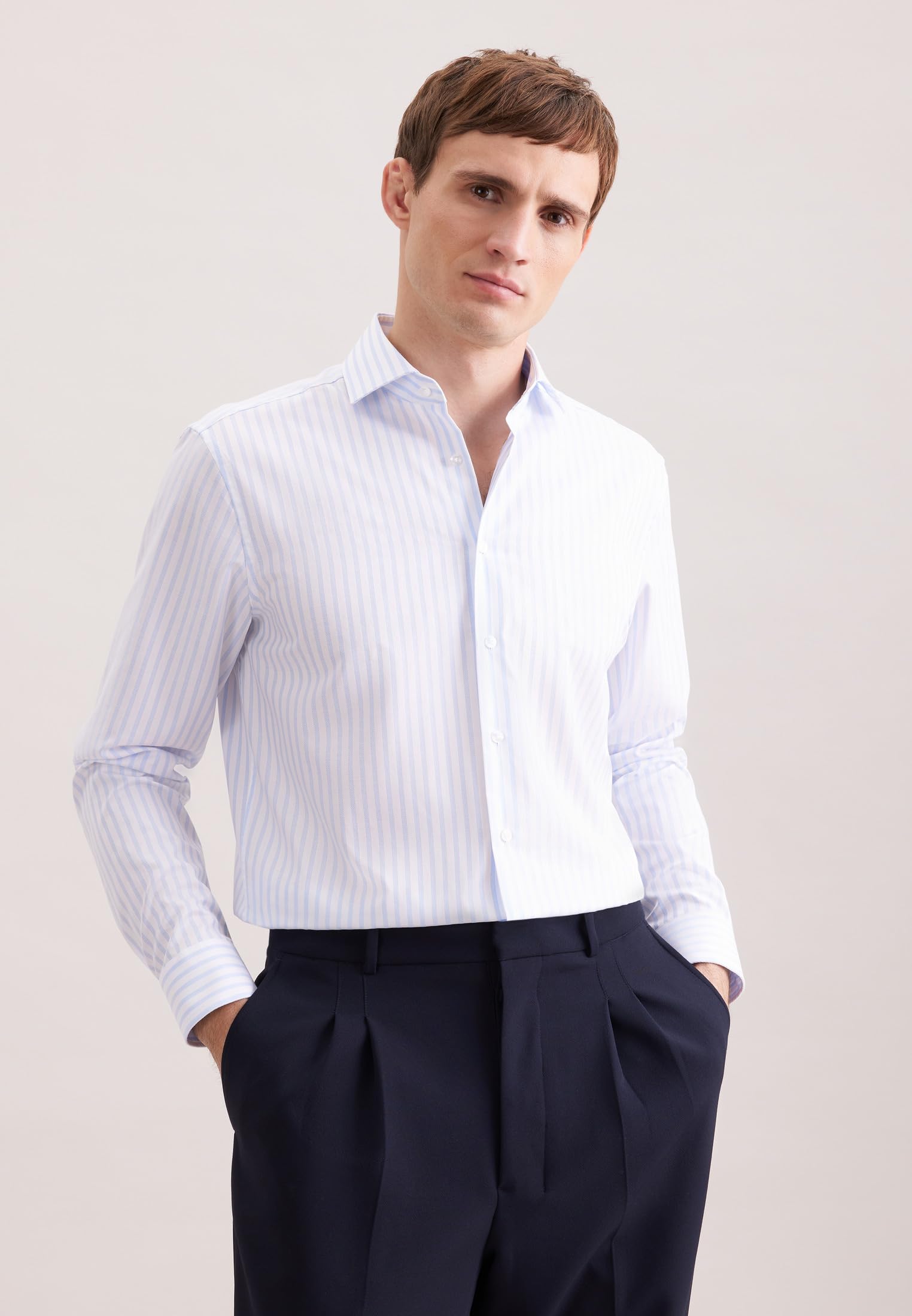 Seidensticker Herren Regular Fit Langarm Business Hemd Business-Hemd (1er Pack)