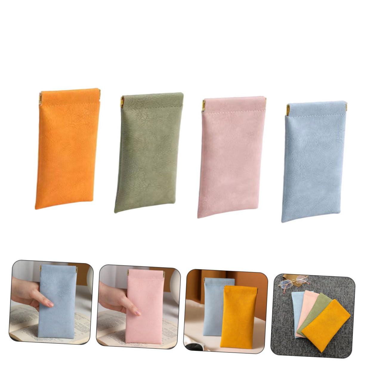 FOMIYES Weiche Sonnenbrillenetuis Reise Trendy Schutzhüllen Für Damen Transparenter Organizer Tragbarer Schutz Schlanke Hüllen Große Schlitzetuis Faltbare Brillentasche Mit Magnet