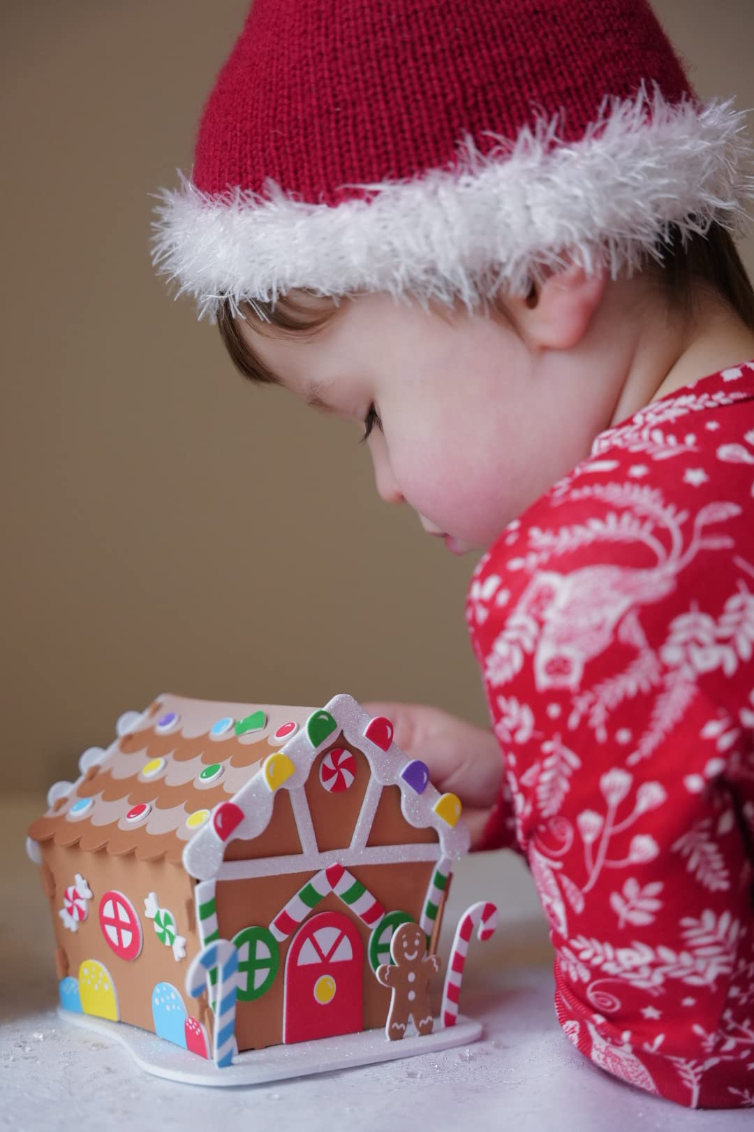 Baker Ross FE937 Kits de Manualidades de Casita de Jengibre - Paquete de 10, Manualidades Navideñas para Niños, Proyecto de Manualidades y Artes Creativas para Niños