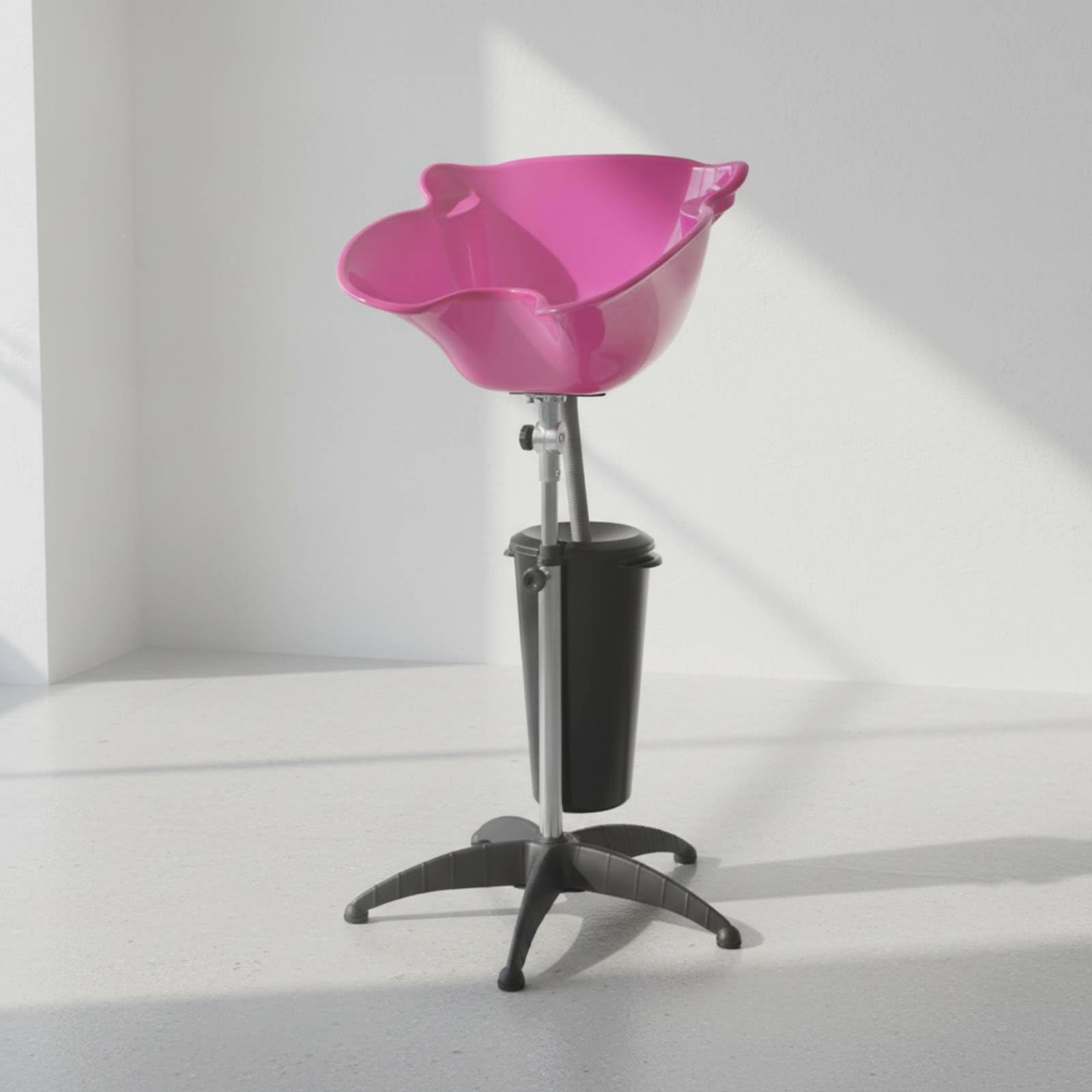 TISHITA Portable Haarwaschbecken Shampoo Becken Waschbecken Haarspülbecken Ergonomisch Ausgerichtet für Unterschiedliche Kundengrößen mit Flexibler, Rot