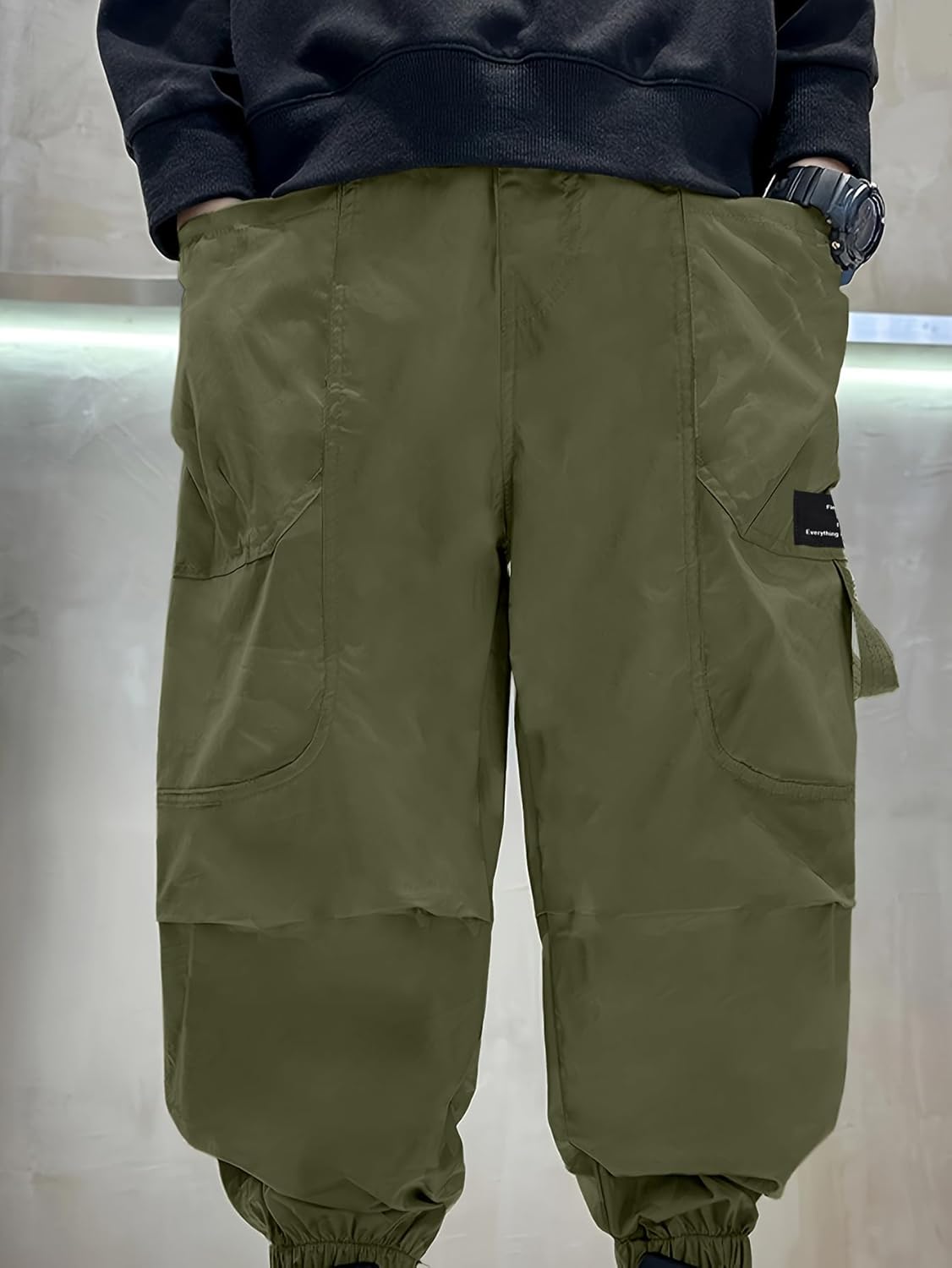 AOWKULAE Boys Casual Cargo Pants for Kids 5-14 Years - Image 4