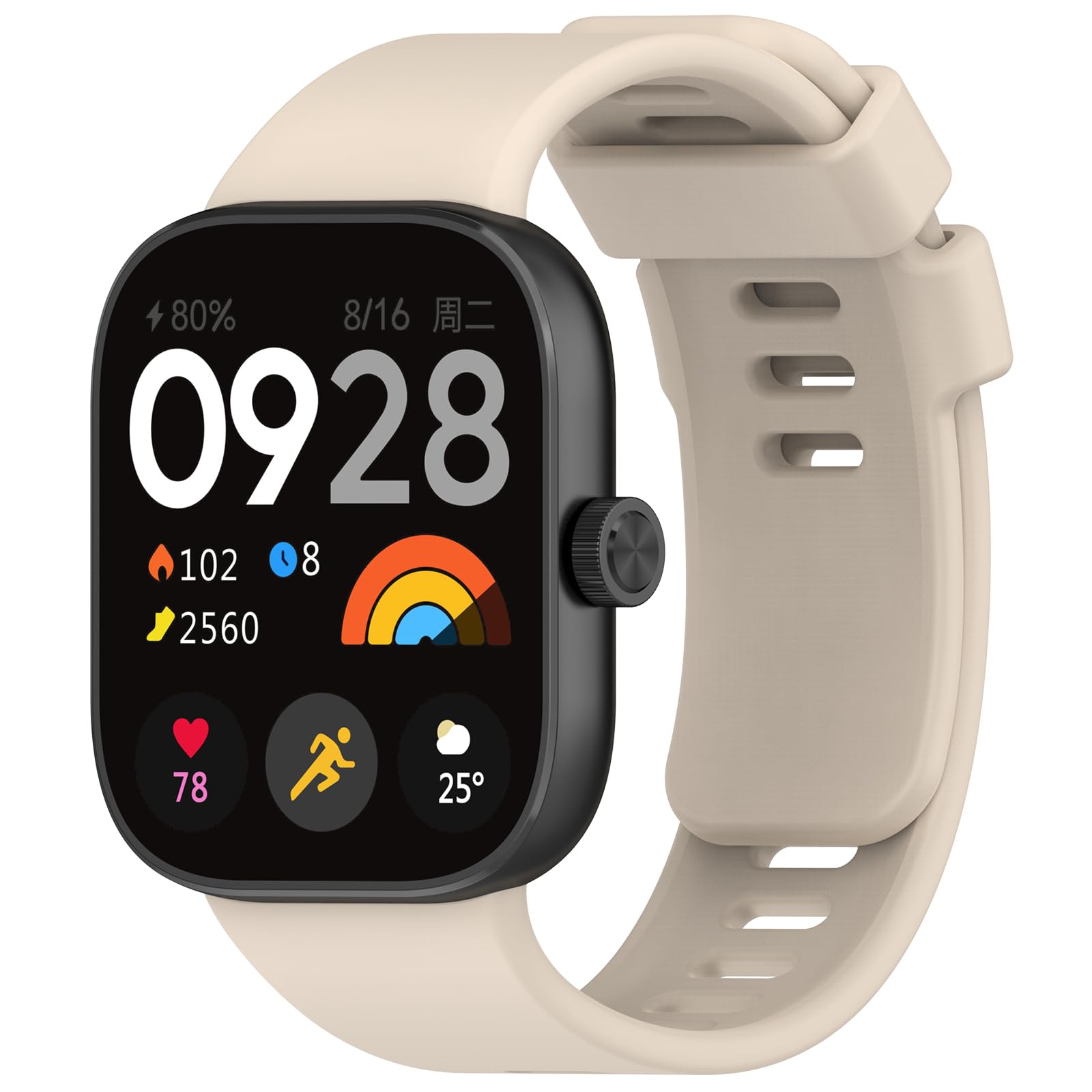 Wownadu Straps Compatible for Xiaomi Redmi Watch 6/5 / 4, Compatible for Xiaomi Smart Band 8 Pro / 9 Pro / 10 Pro Strap Ivory for Women Men, Silicone Sport Strap Replacement Wristbands