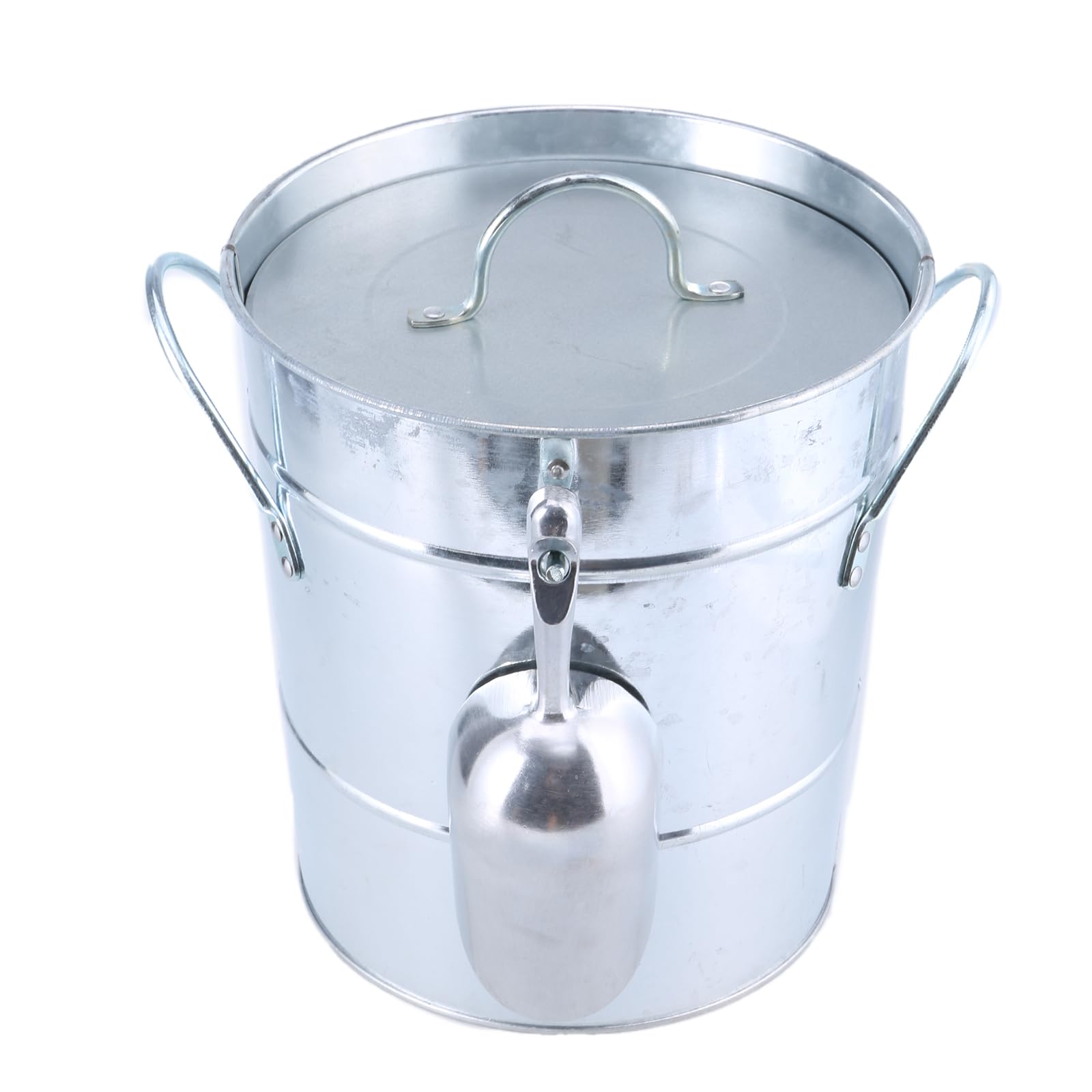 YROHGKPN Handle Metal Wine Bucket Beverage Tub Ice with Shovel and Lid for Parities, Gatherings Ice