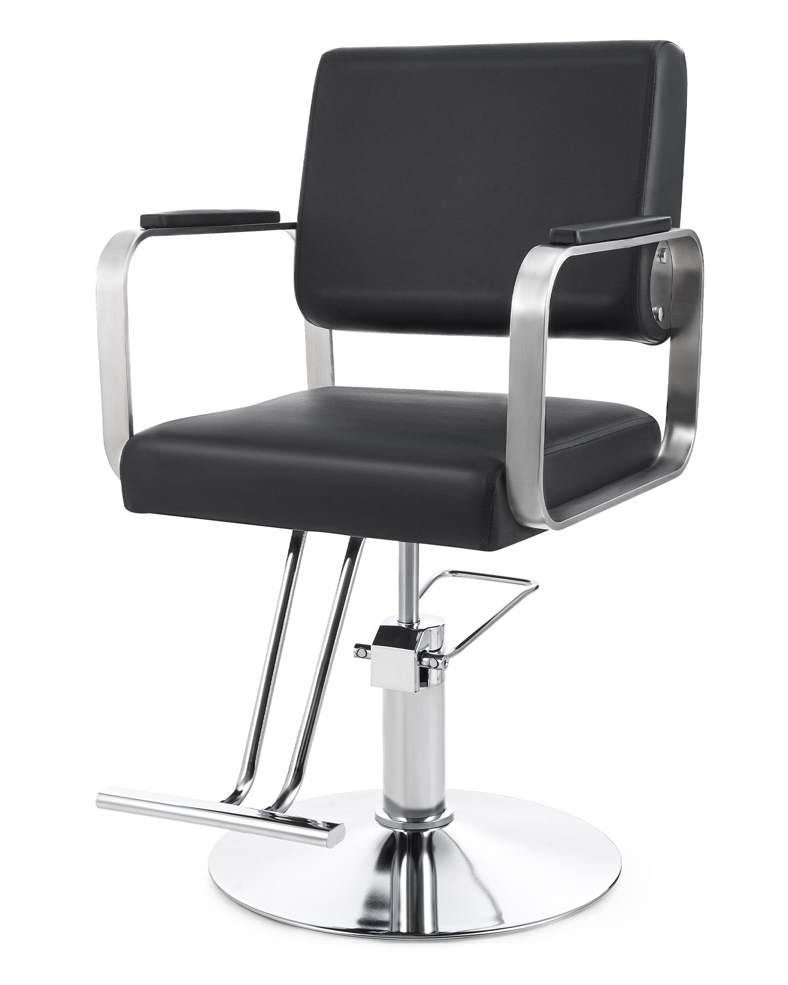 CO-Z Sillón Peluquería Profesional con Bomba Hidráulica Silla de Peluquería con Giro de 360° de Altura Ajustable Capacidad 250KG Sillón de Barbero para SPA Belleza (Estilo Moderno)