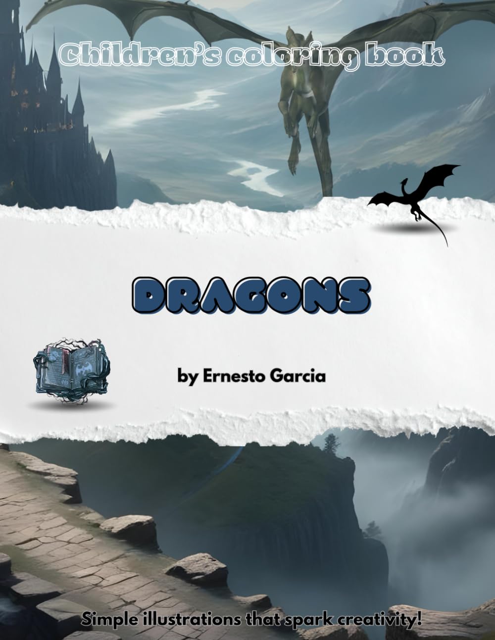 Children’s coloring book - Dragons: Simple illustrations that spark creativity!