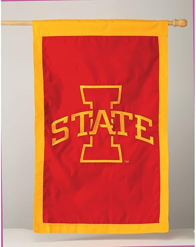 Team Sports America Bandera con apliques de doble cara del estado de Iowa