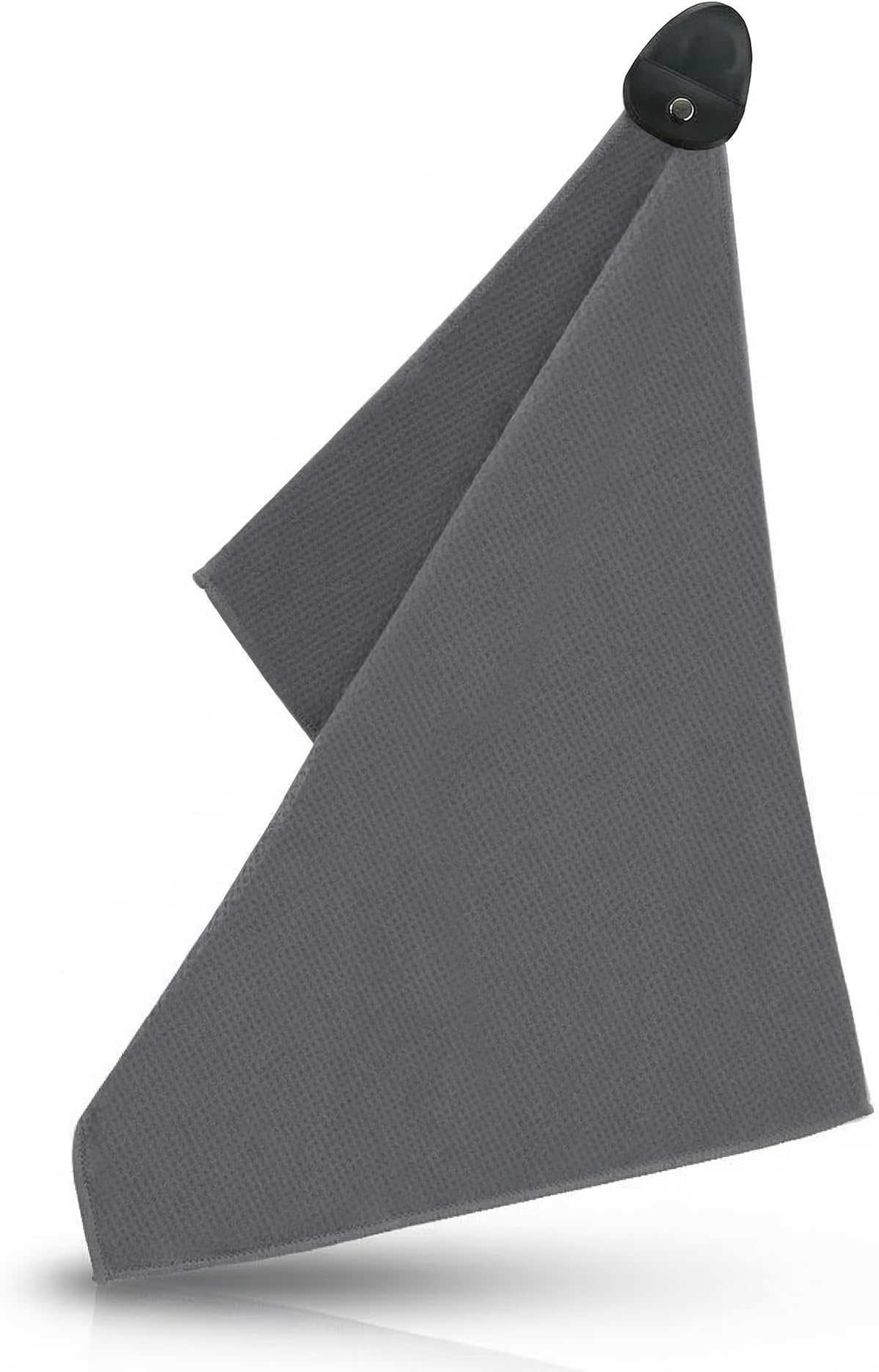 Magnetic Towel Microfiber Golf Towel, Grey | Deep Waffle Pockets, Professional Strength Magnet, Strong Hold to Golf Carts or Clubs, Top-Tier