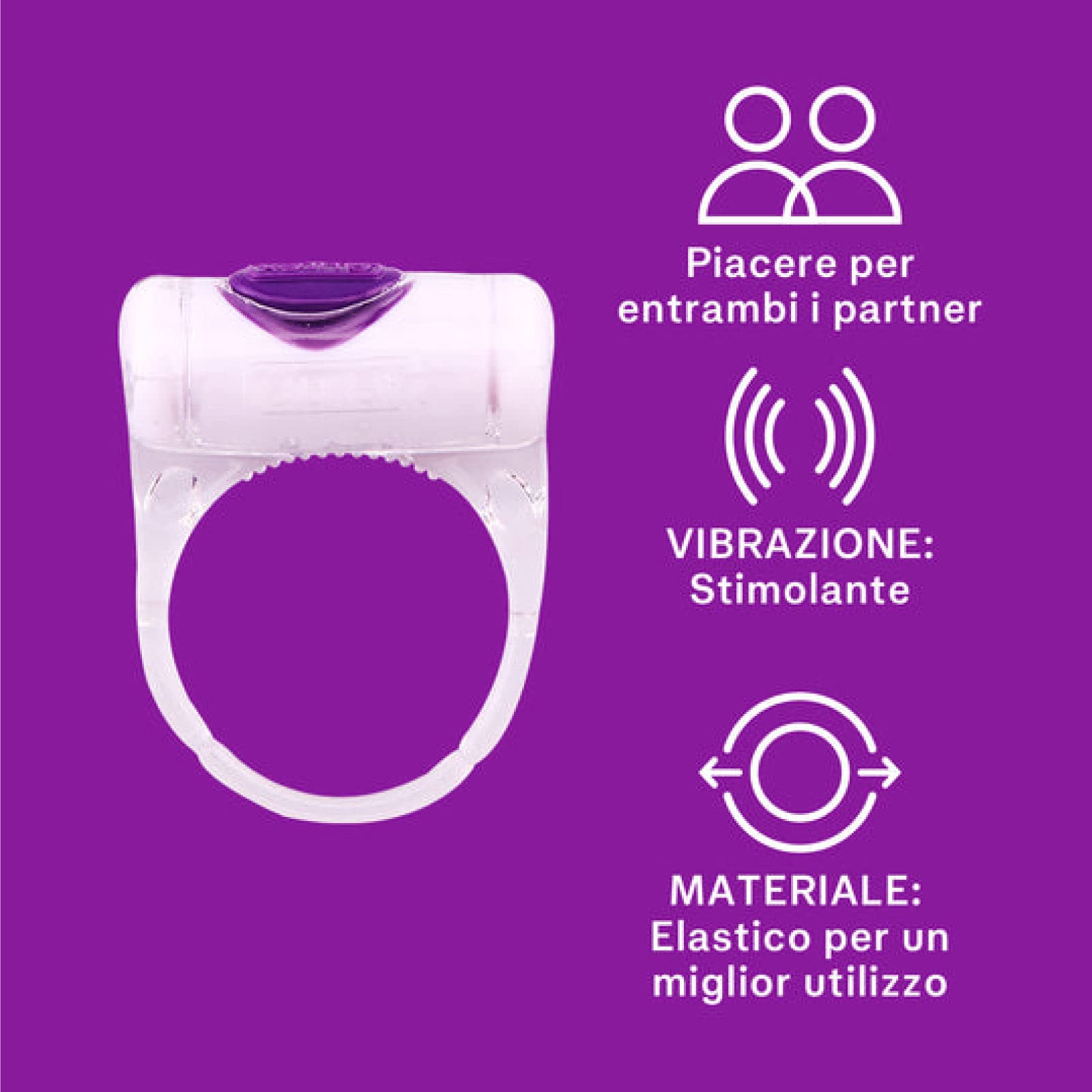 2 Durex Vibe Ring Anelli Stimolanti con Azione Vibrante e Durata 20 Minuti Monouso Elastici e Facili da Indossare con Batteria Inclusa