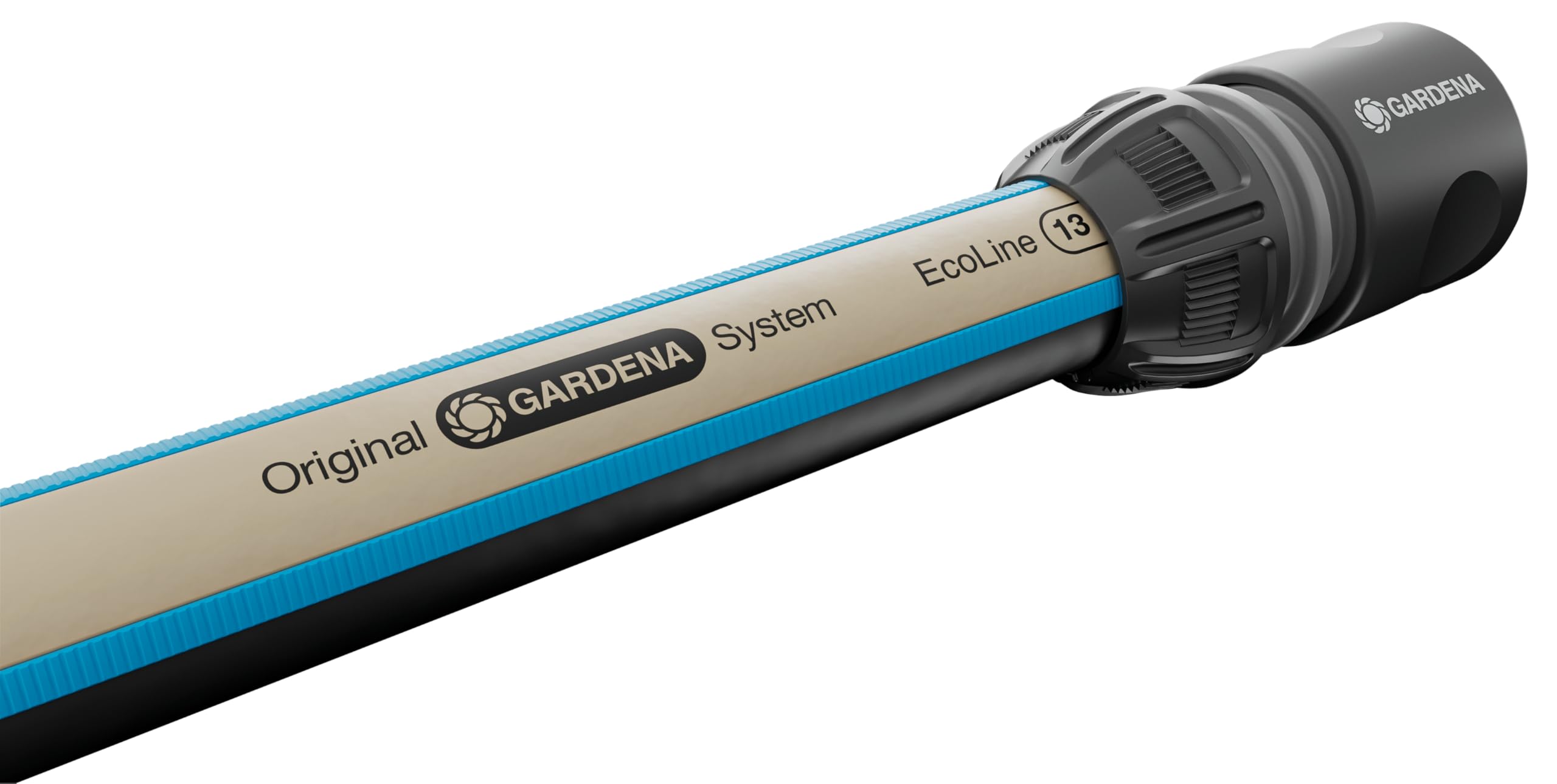 Tuyau Gardena EcoLine 1/2", 20 m sans pièces de système : tuyau d'arrosage durable en plastique recyclé, sans phtalates ni polluants, fonction Power Grip, résistant au gel et aux UV (18930-20)