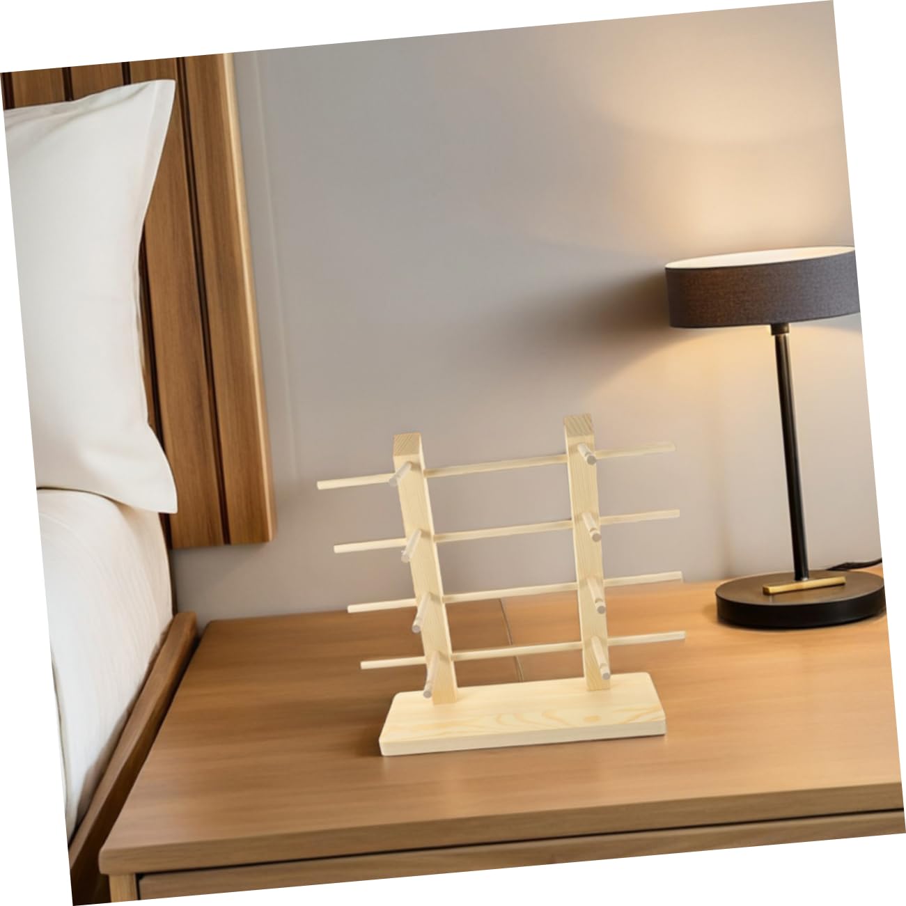 2piezas Expositor De Gafas De Madera Unidades Soporte Multicapa para Tiendas y Mostradores Expositor De Gafas De Madera para Dormitorio