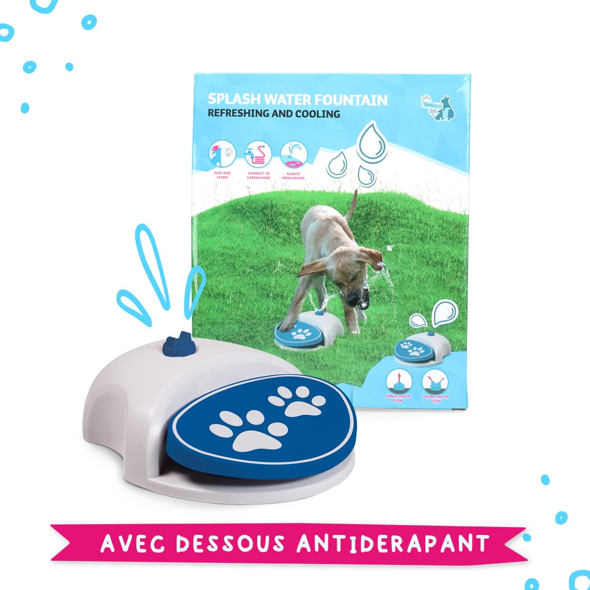 COOLPETS Splash Water Fountain