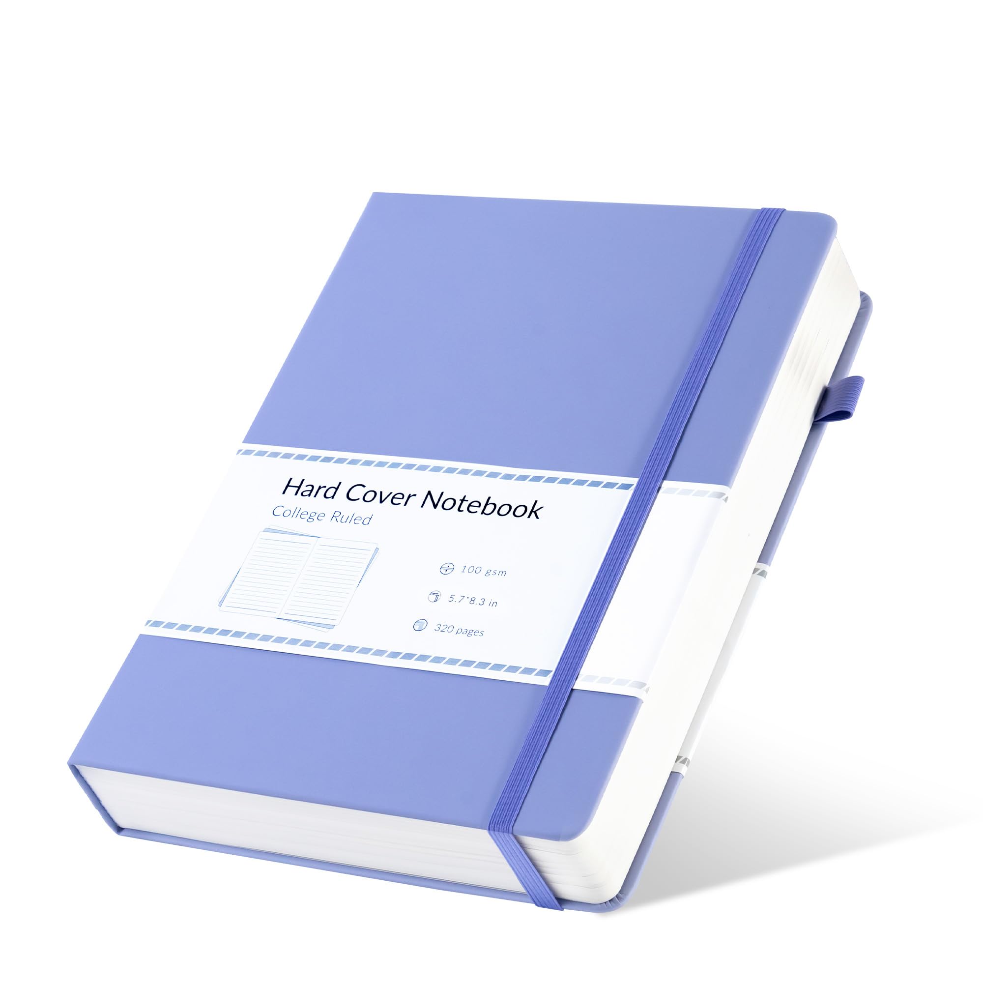CAGIE Journal Notebook Lined A5 for Women, 320 Pages 100gsm Thick Paper, Hardback Notebook for Writing, Work, Diary & Notes Work, Note Taking, Travel, School, Purple, 5.7x8.3 Inch