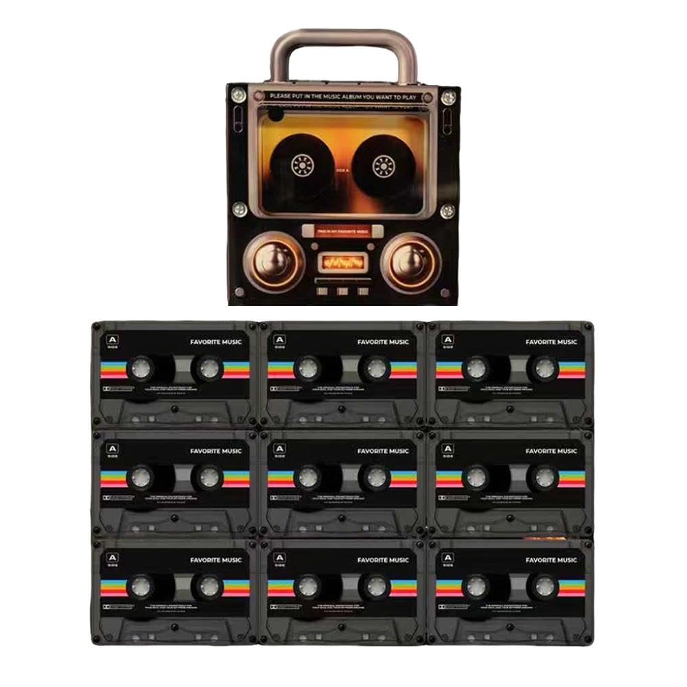 Set di 10 magneti da frigorifero con musica retrò, dischi in vinile con 128 MB NFC, decorazione divertente per la casa per gli amanti della musica