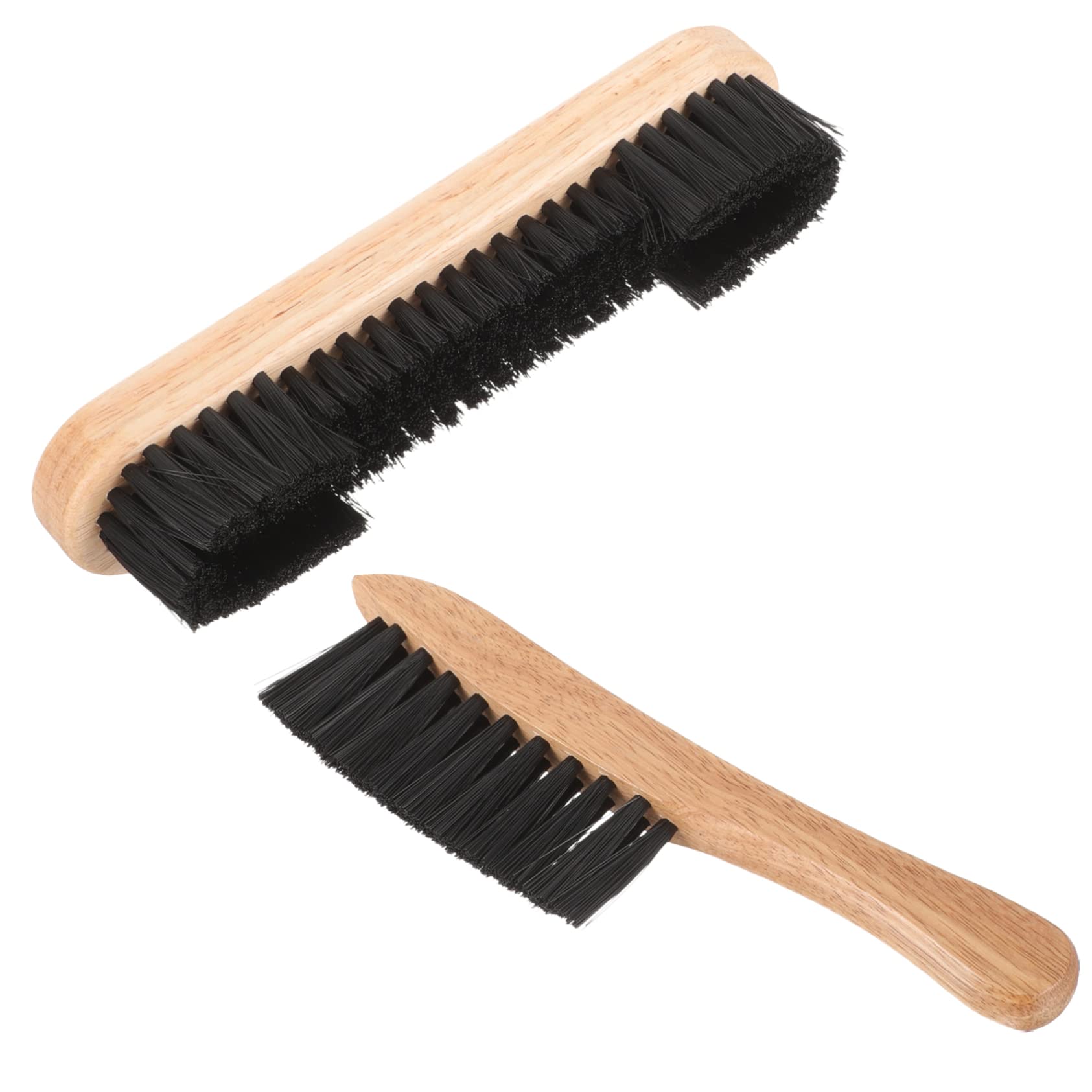 GOOHOCHY 2pcs Billiards Pool Table Brush Set Billiard Cloth Rail Brush Pool Table Accessories Wood Pool Table Multi-use