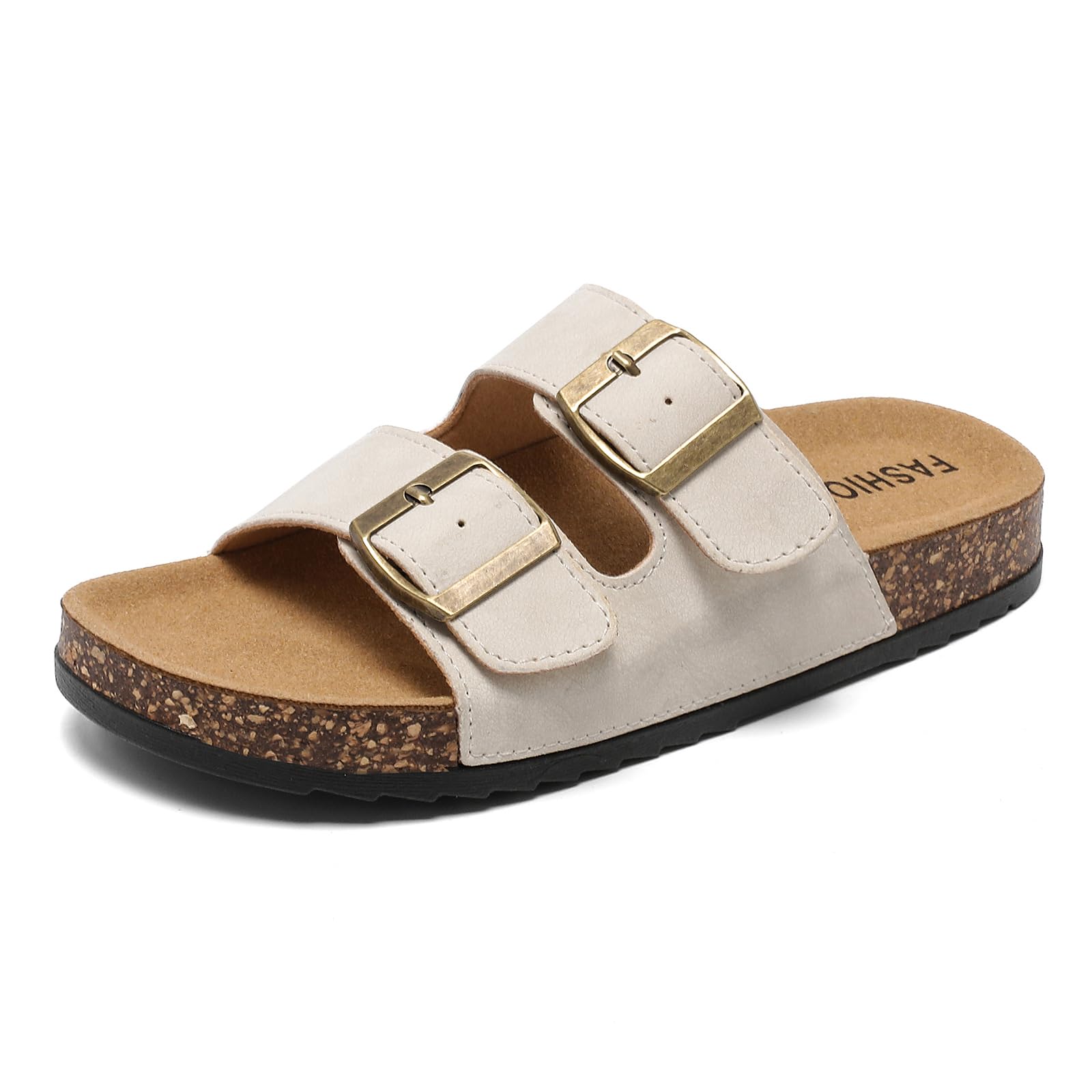 Ciabatte Donna Estive, Sandali Sughero Plantare, Doppia Fibbia Antiscivolo | Donna Estive, Sandali Sughero con Plantare, Doppia Fibbia, Suola Antiscivolo in Gomma, Scarpe Casual da Spiaggia
