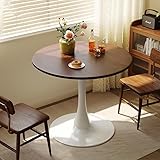 Runder Esstisch, Esszimmermöbel mit Tulpenbasis, Freizeittisch für Zuhause, Esszimmer...