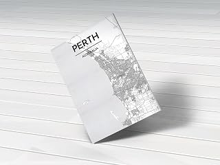 MG Global Hanging Canvas Print of Perth Australia | 8x12 12x18 16x24 20x30 24x36 Minimalism Hometown City Artwork | Modern Wall Art for Gift | Minimalist Home Office Decor